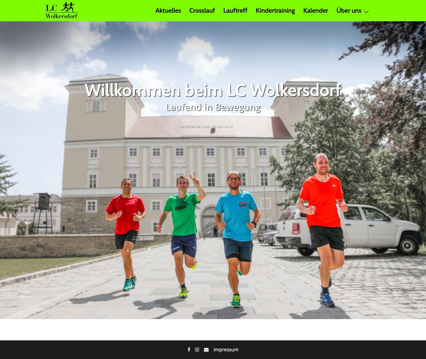 Laufclub Wolkersdorf im Weinviertel - Full Screenshot
