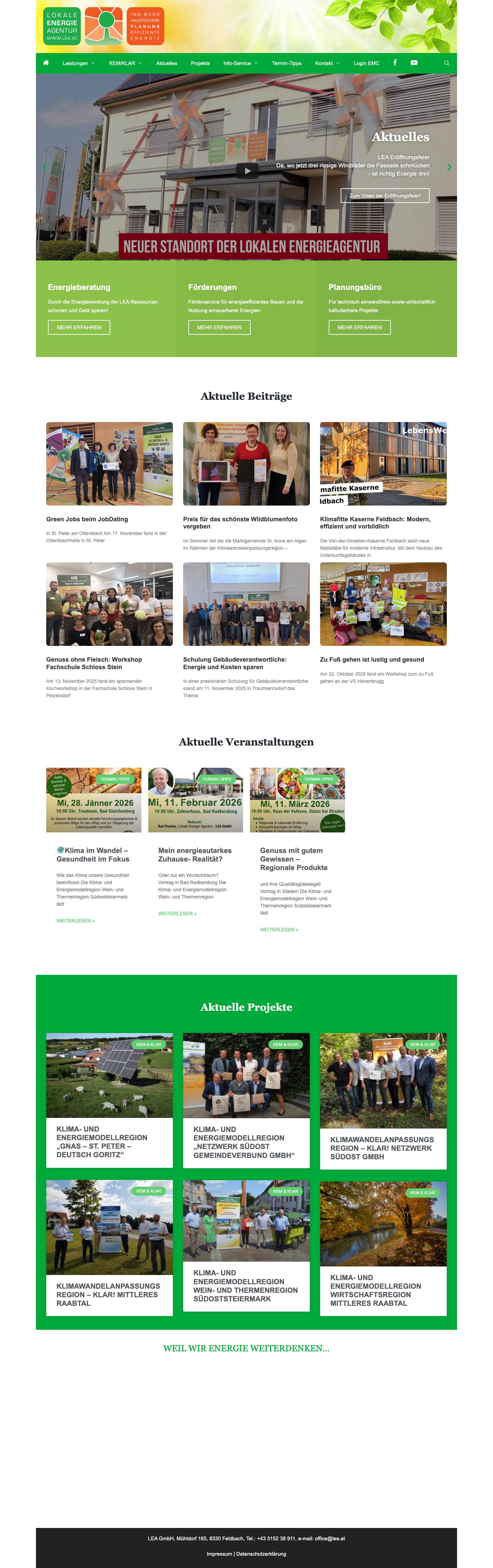 Energieberatung Energieagentur | Lokale Energie Agentur | LEA - Full Screenshot