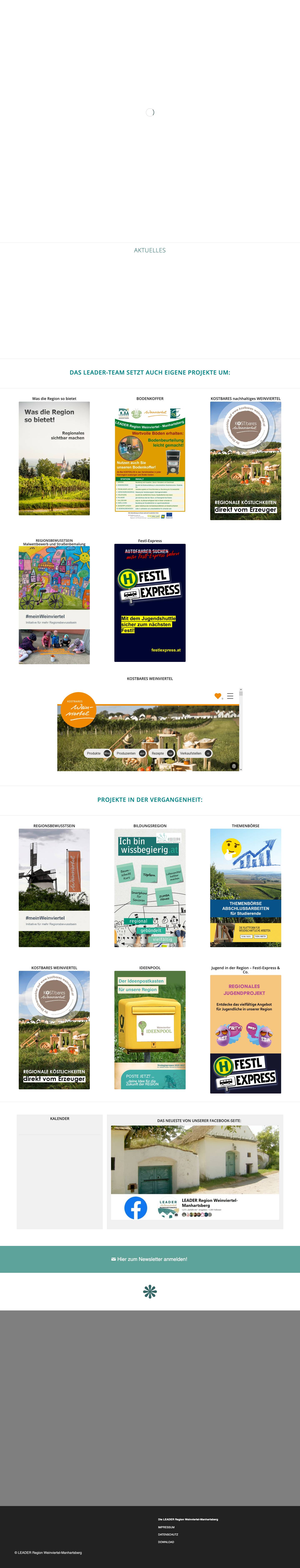 leader.co.at DE – LEADER Region Weinviertel – Manhartsberg deClick to open the search input fieldNach oben scrollen - Full Screenshot