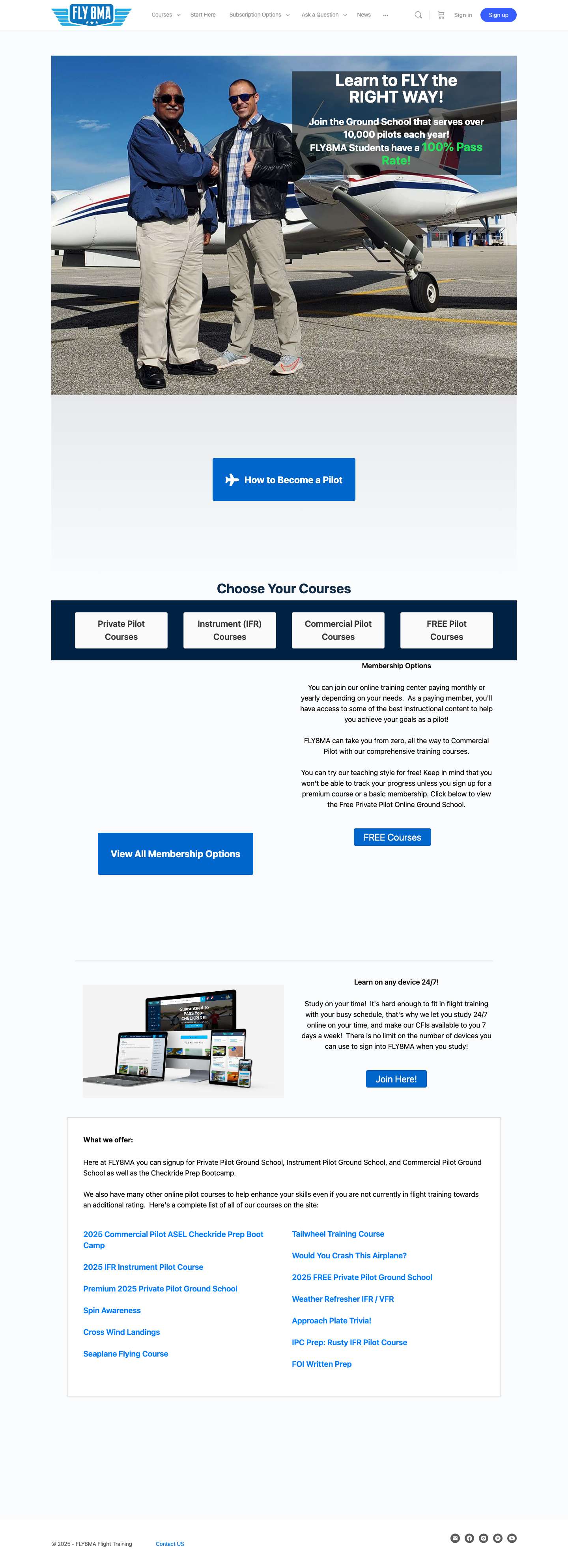 FREE Online Private Pilot Ground School | Be a Pilot Today! - Full Screenshot