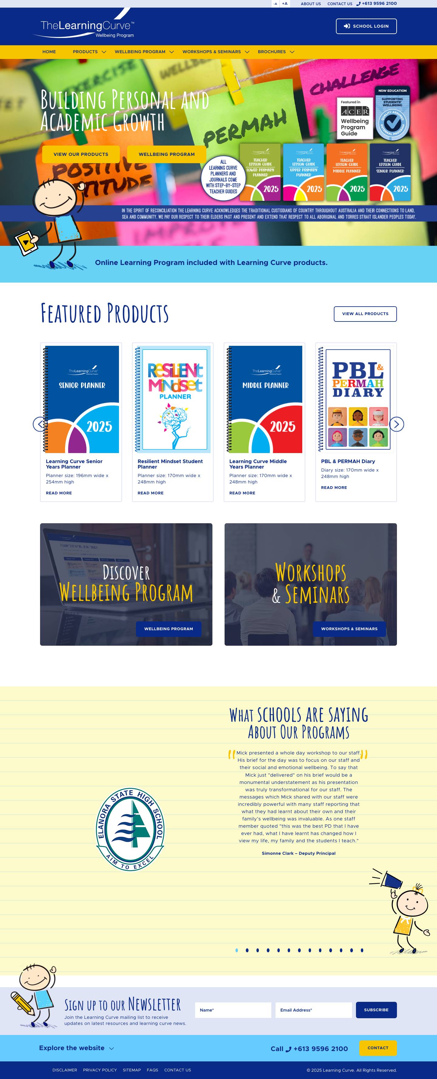 The Learning Curve | Student Diaries & School Diaries - Full Screenshot