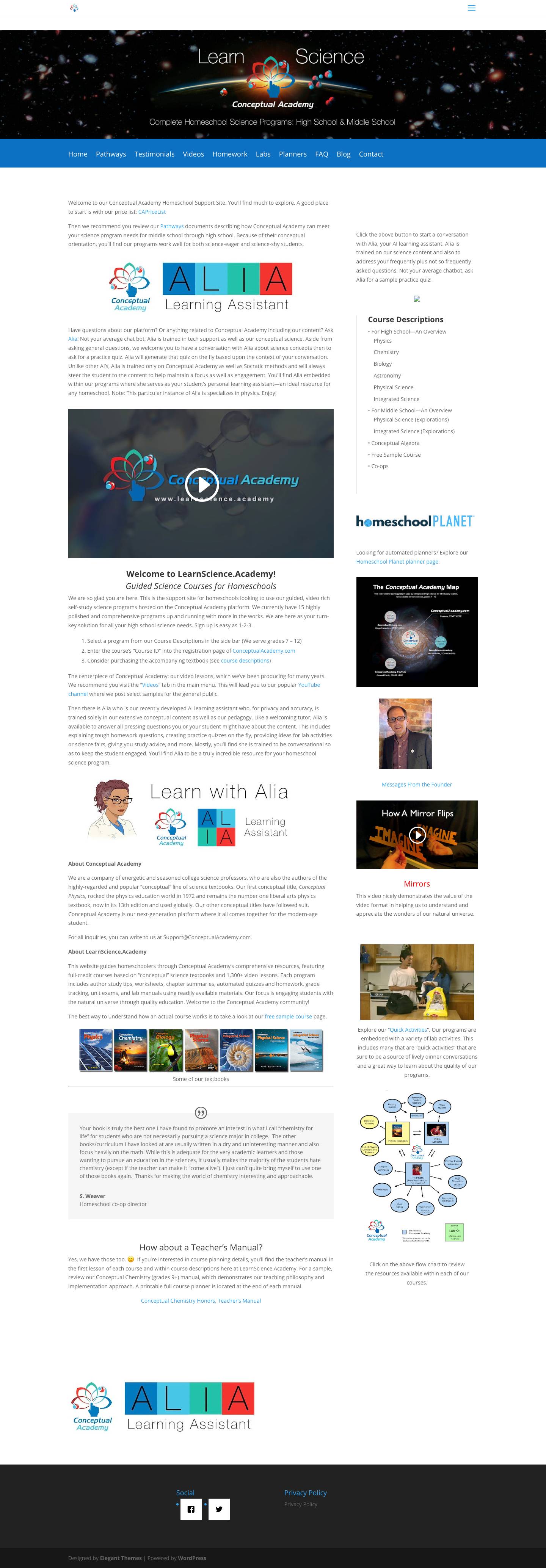 Homeschool Science Online for 7-12th Grades - Learn Science - Full Screenshot