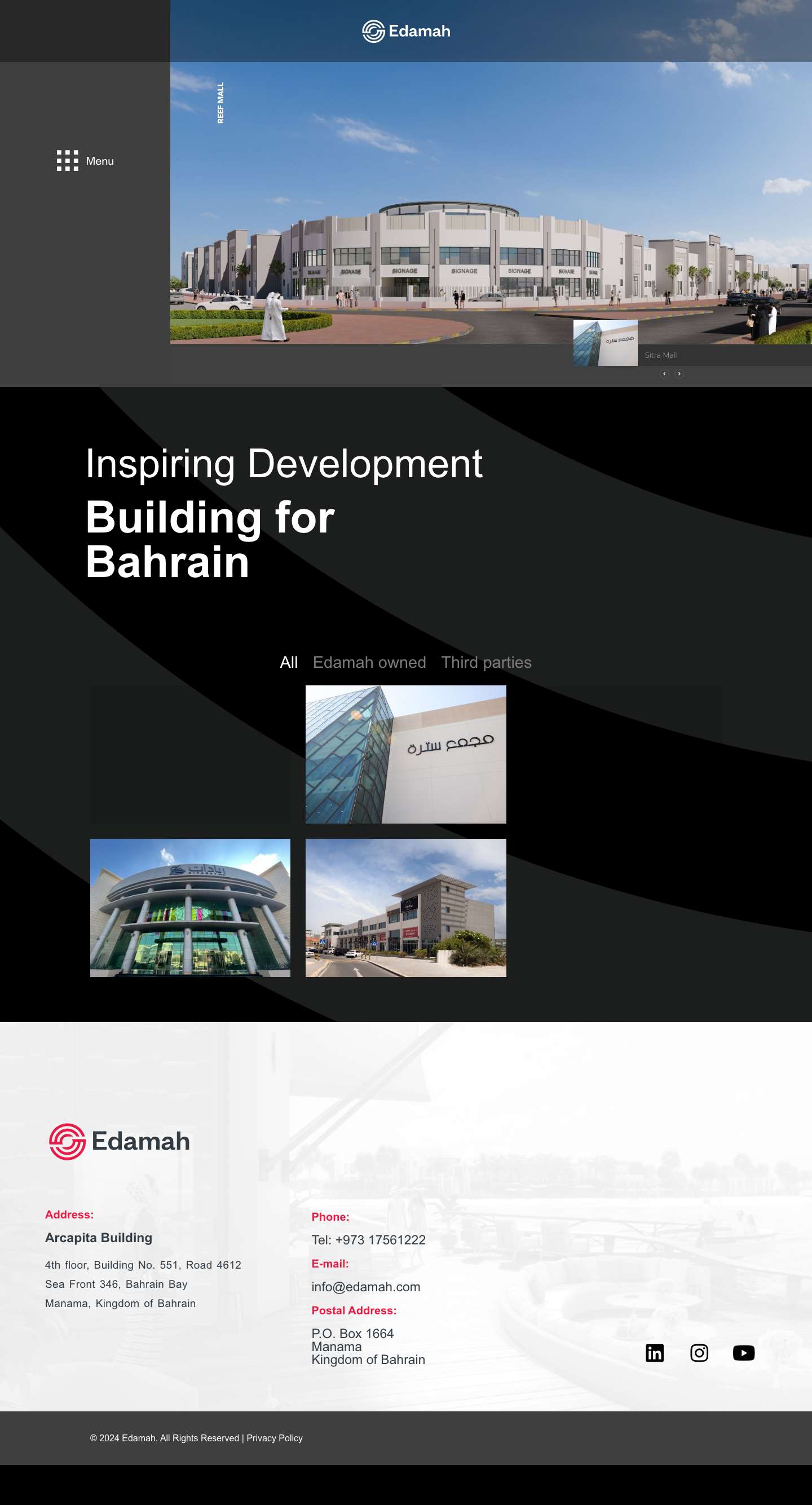 Edamah – Inspiring Development Building for Bahrain - Full Screenshot