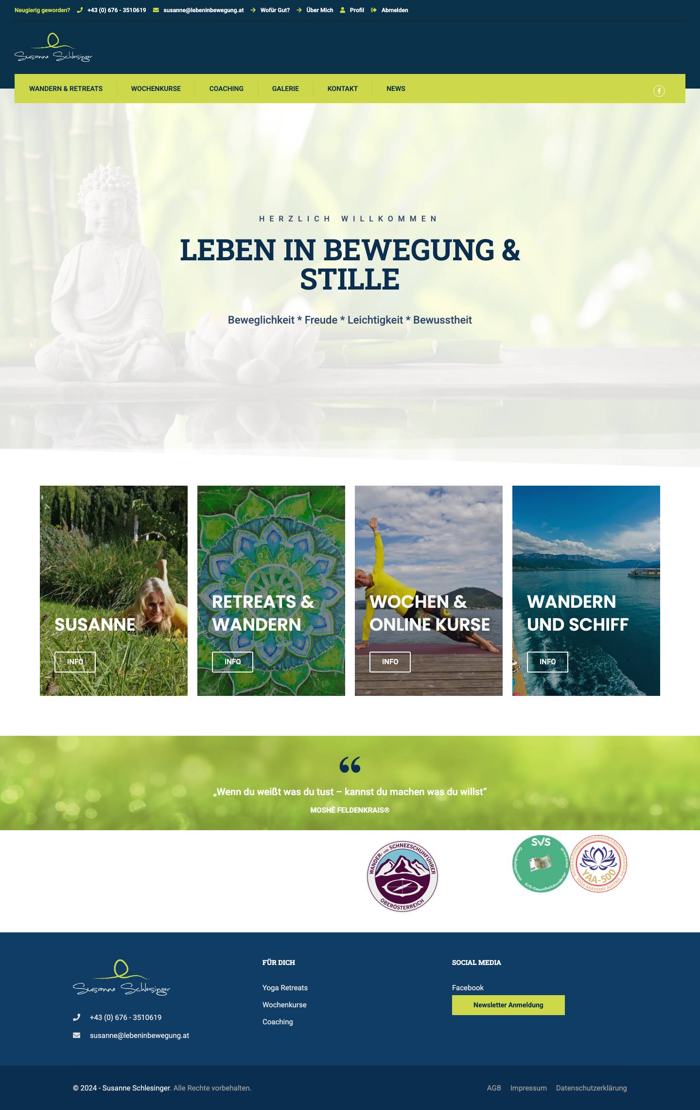 Startseite - Leben in Bewegung - Full Screenshot