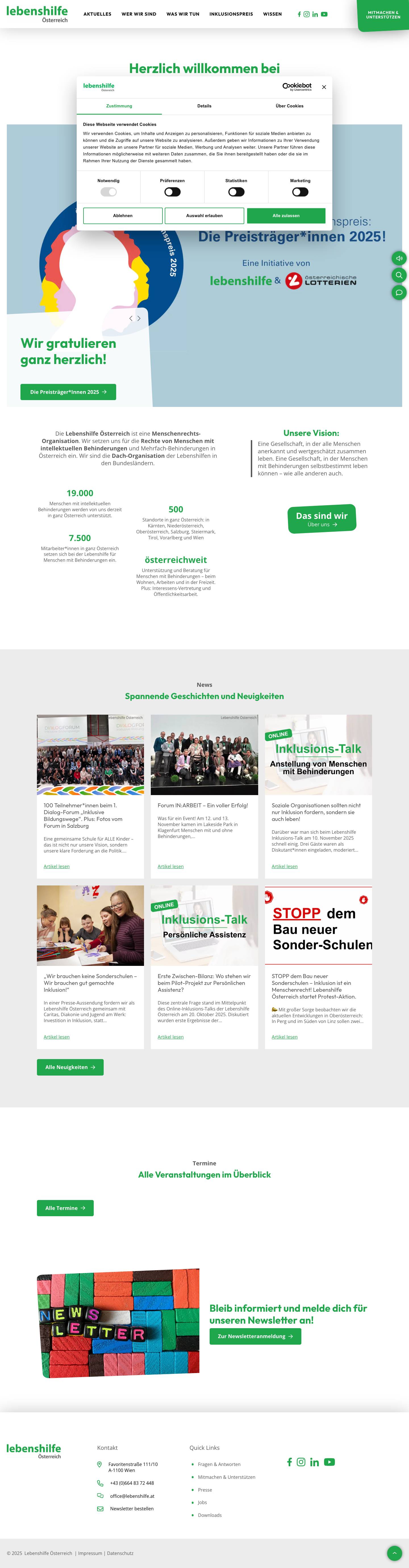 Lebenshilfe ÖsterreichLebenshilfe Österreich - Full Screenshot