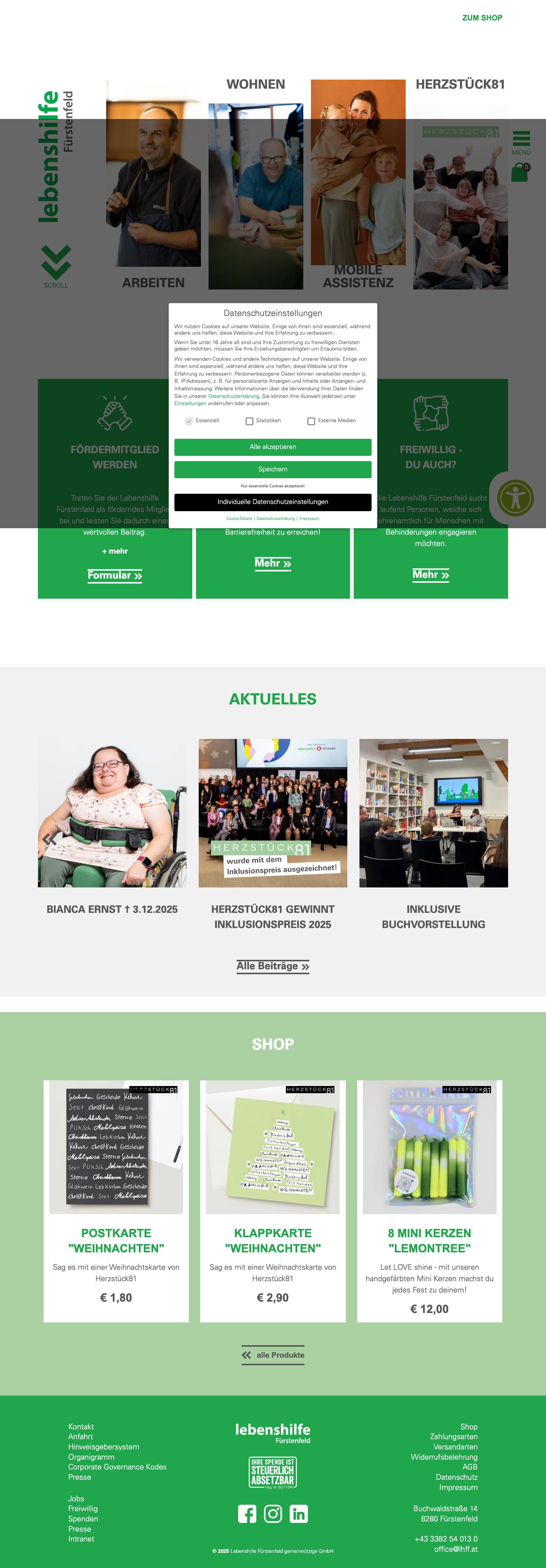 Startseite ⋆ Lebenshilfe Fürstenfeld - Full Screenshot