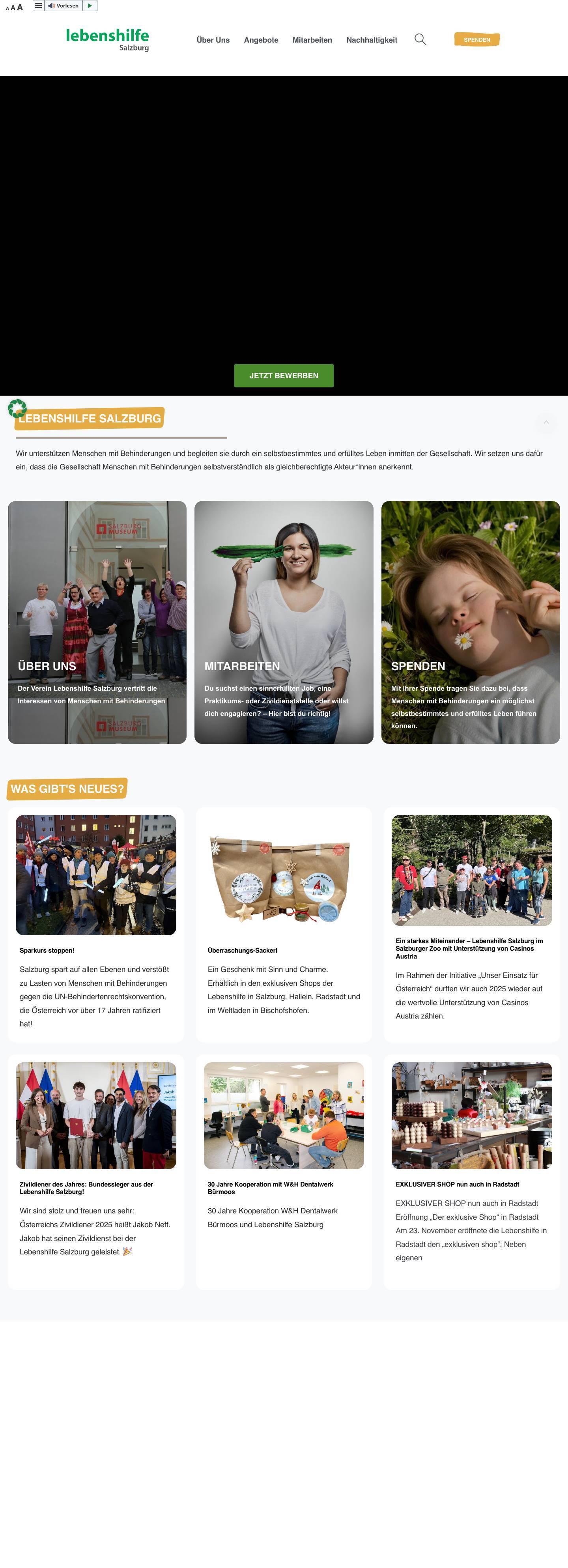 Lebenshilfe Salzburg - Full Screenshot