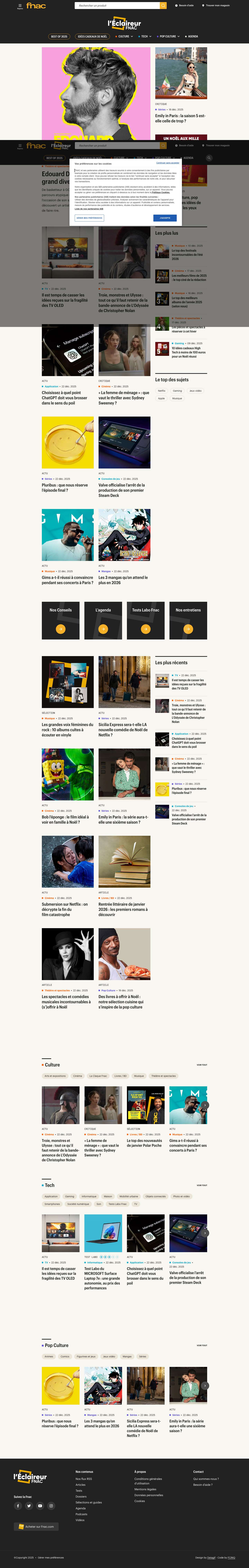 L’Éclaireur Fnac, le média du choix éclairéL’Éclaireur Fnac, le média du choix éclairéL’Éclaireur Fnac, le média du choix éclairé - Full Screenshot