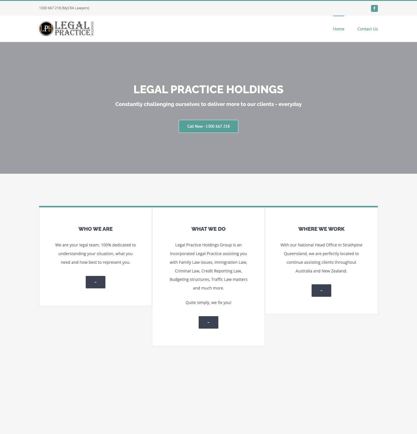 Home - Legal Practice Holdings - Full Screenshot