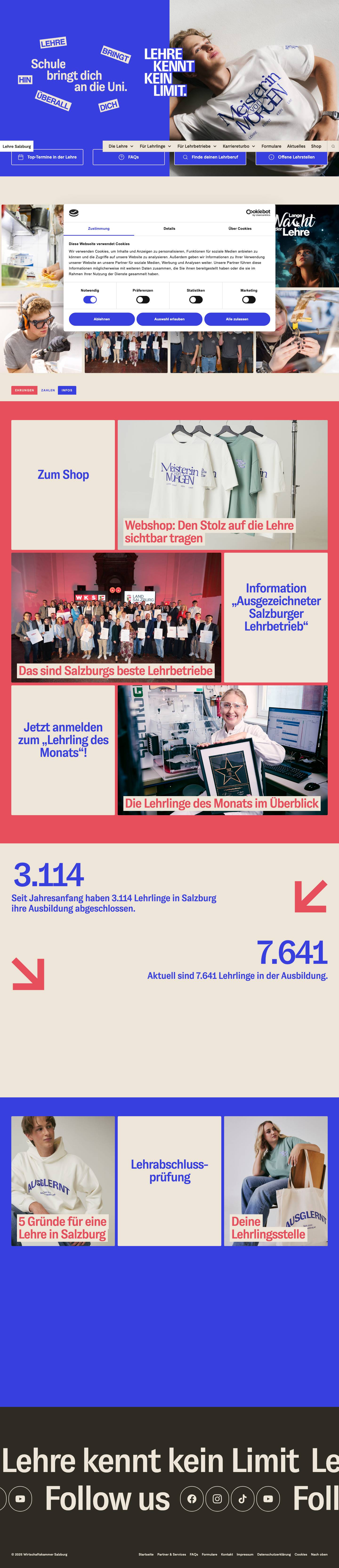Lehre Salzburg · Lehre kennt kein Limit. - Full Screenshot
