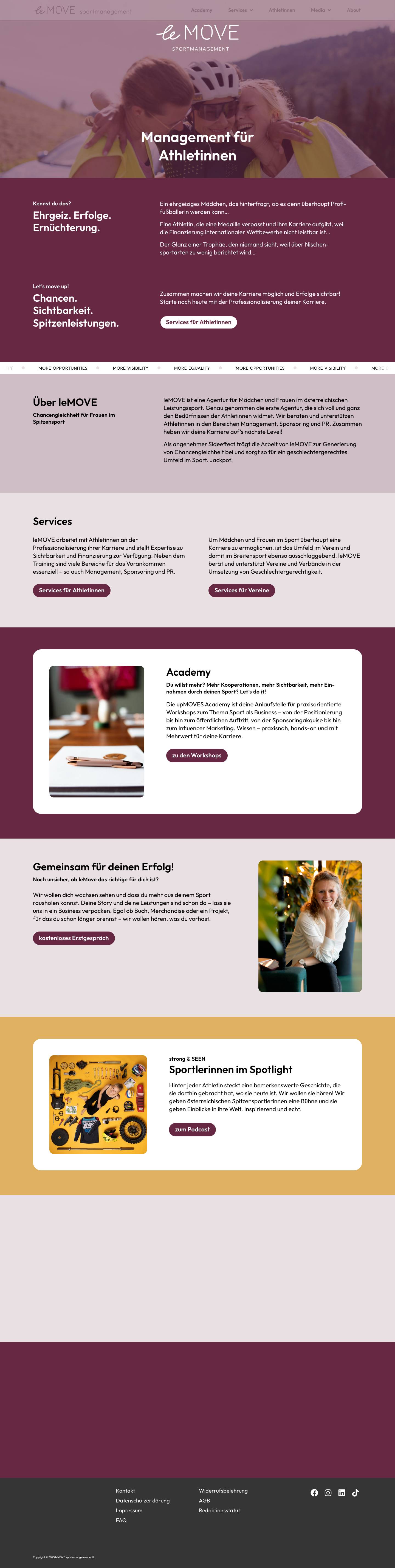 leMOVE sportmanagement - Full Screenshot