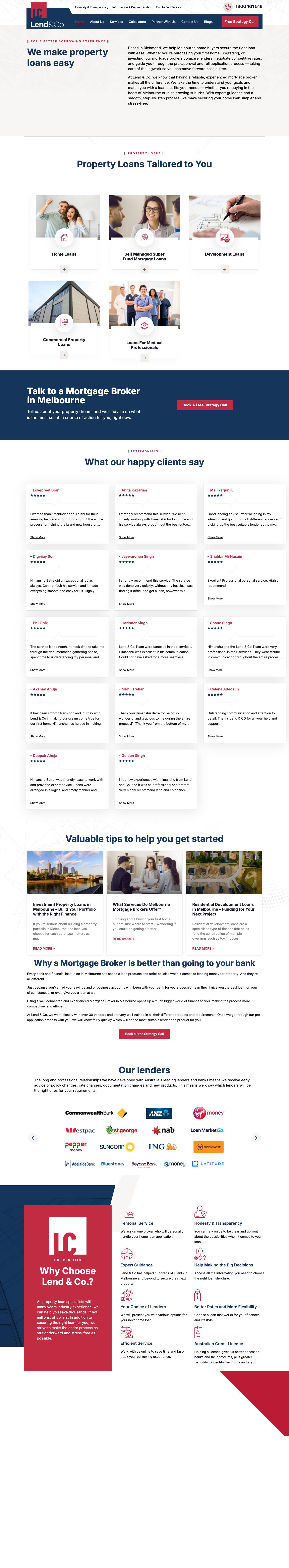 Leading Mortgage Broker in Melbourne – Lend & Co. - Full Screenshot