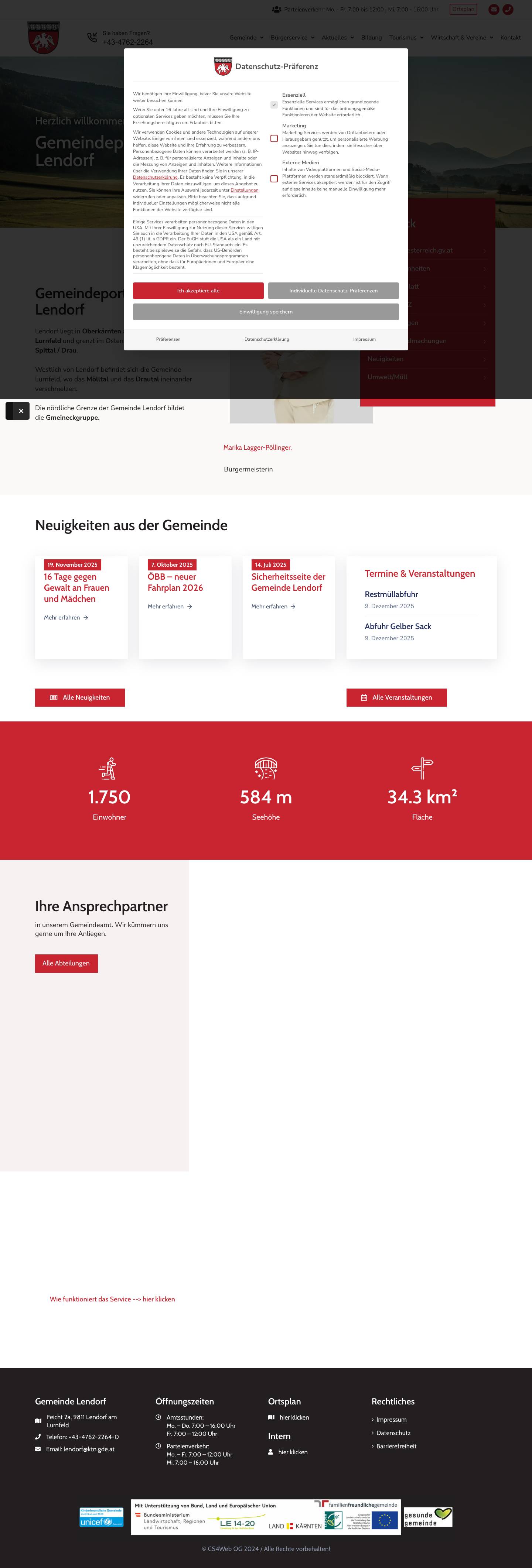 Home Lendorf - Gemeinde Lendorf - Full Screenshot