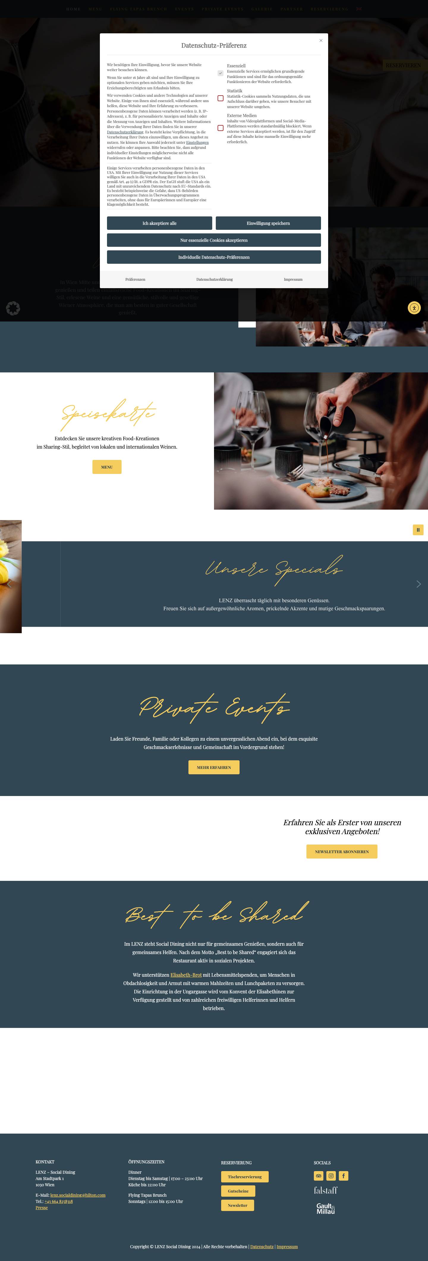 LENZ Social Dining - Full Screenshot