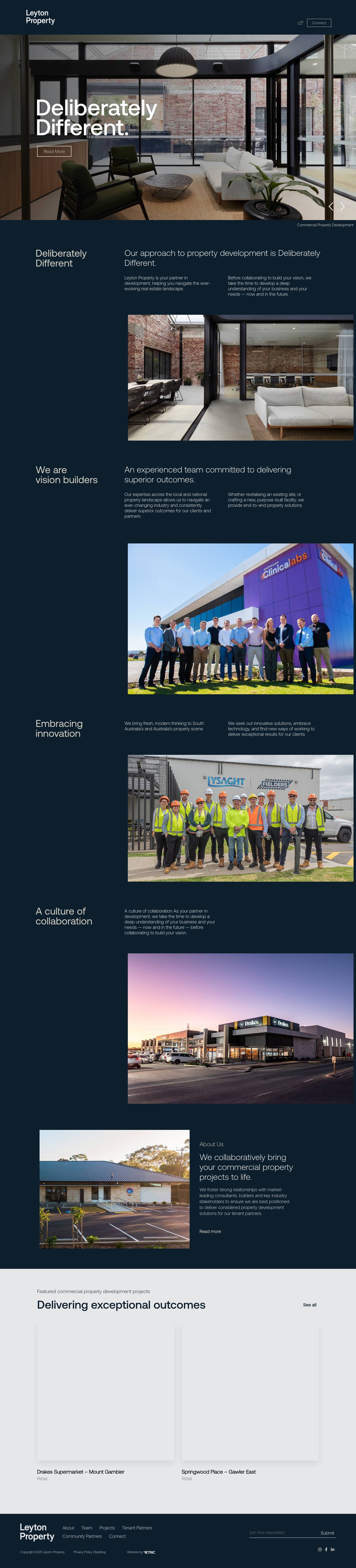 Commercial Property Development Companies | Commercial Property Developers Adelaide | Leyton Property - Full Screenshot