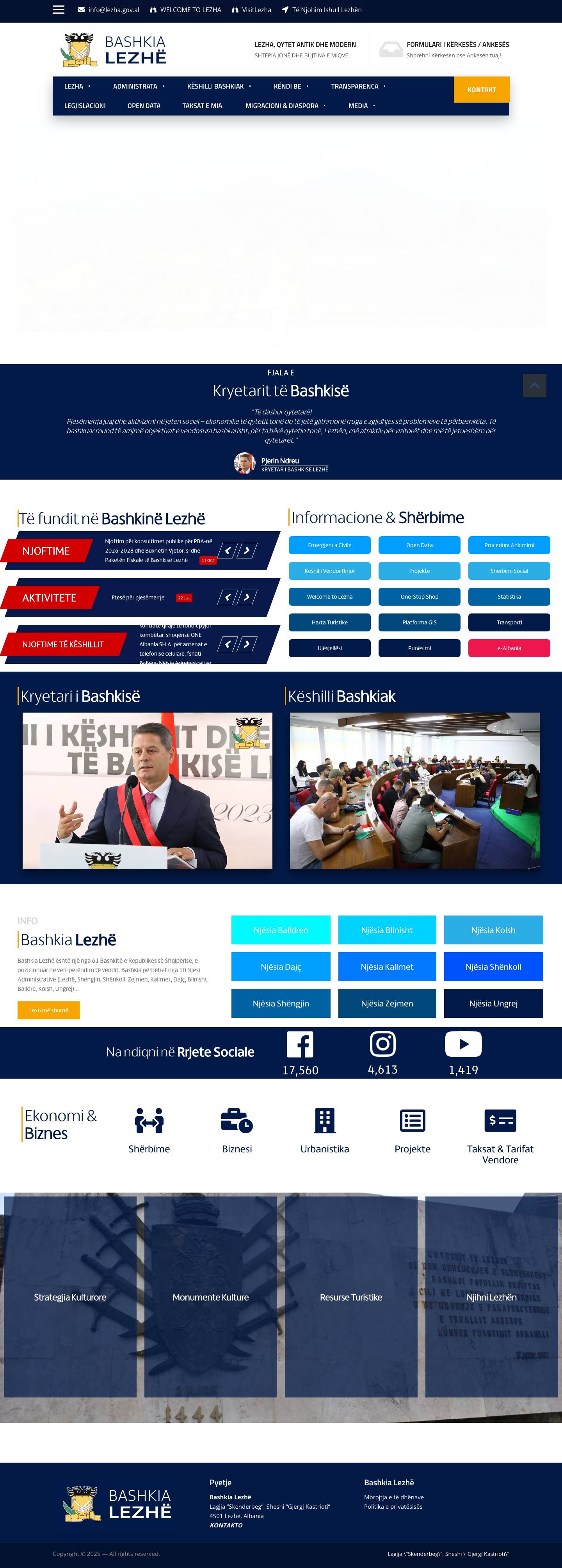 Bashkia Lezhë - Full Screenshot