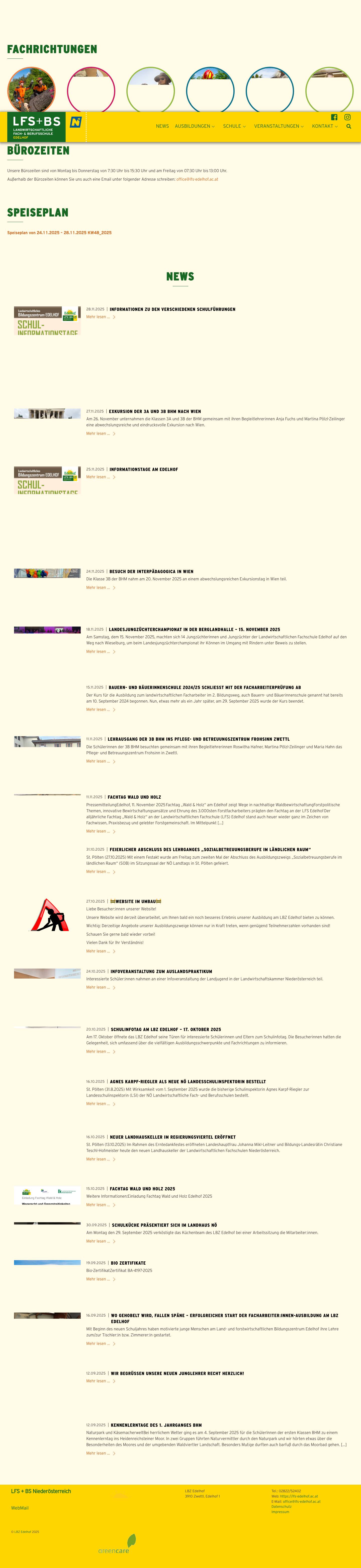 Startseite | LBZ Edelhof - Full Screenshot