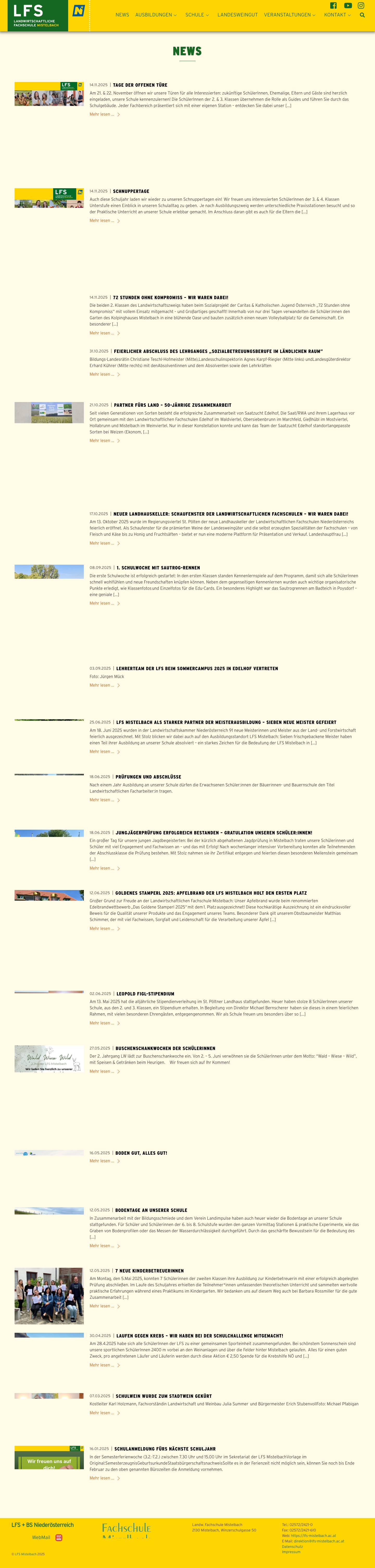 Startseite | LFS Mistelbach - Full Screenshot