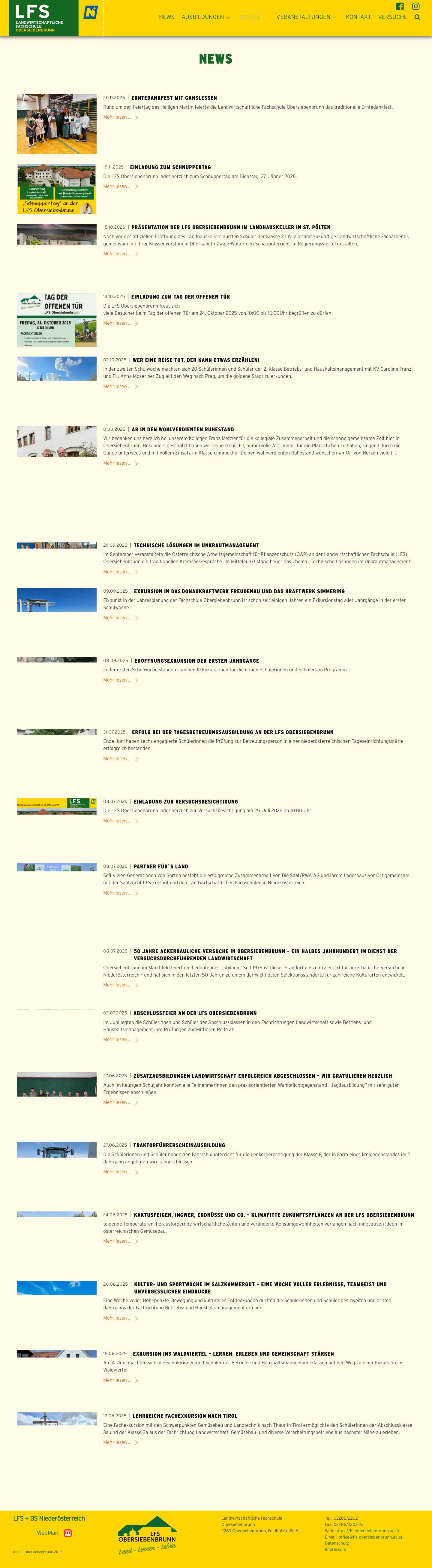 Startseite | LFS Obersiebenbrunn - Full Screenshot