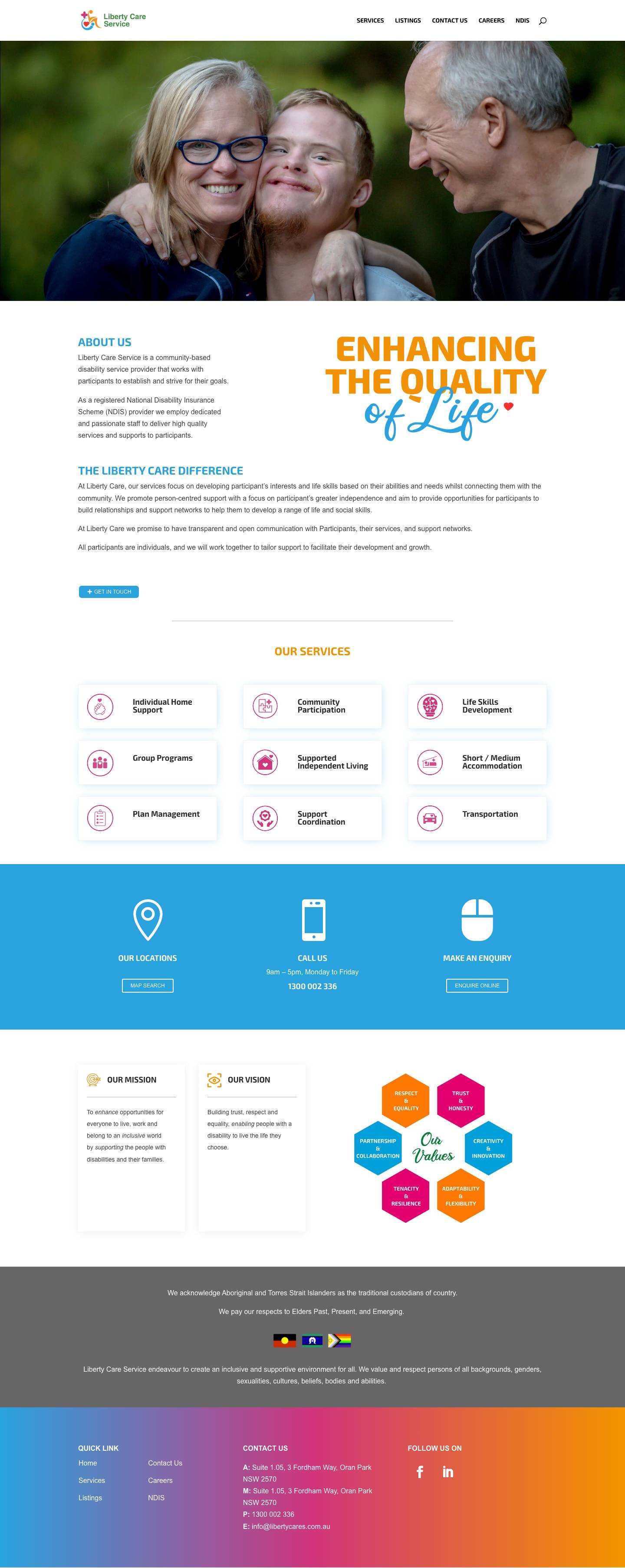 Liberty Care Service | Enhancing the quality of life - Full Screenshot