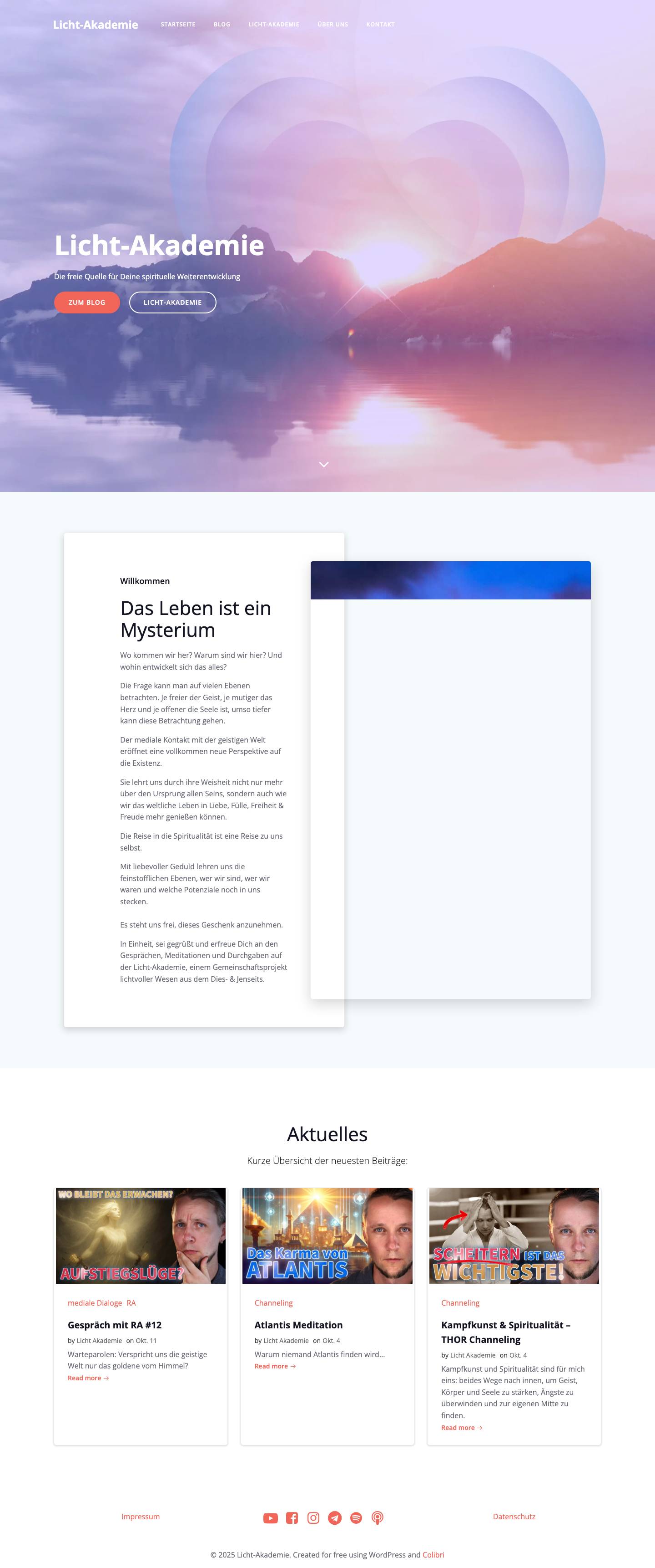 Front Page - Licht-Akademie - Full Screenshot