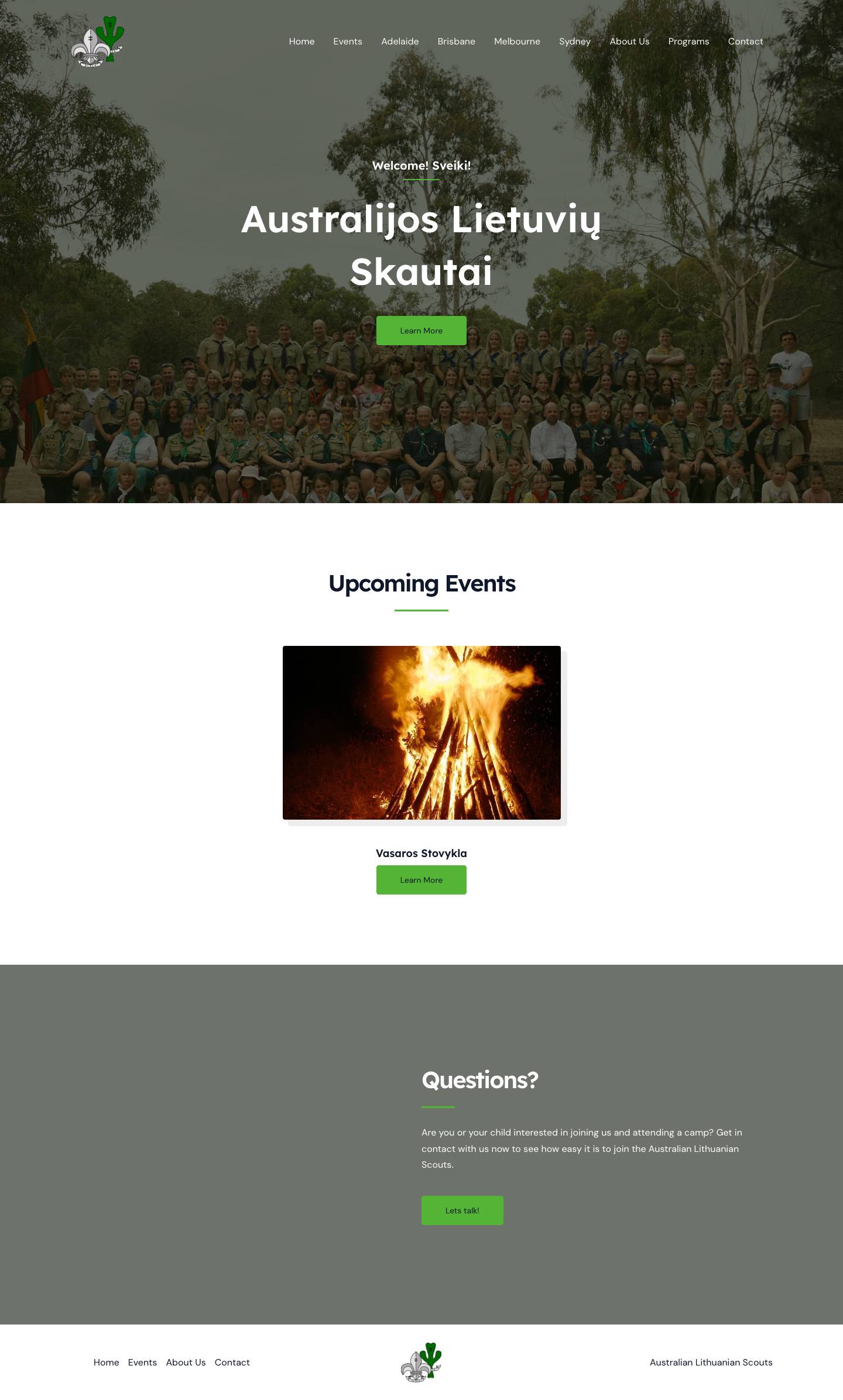 Lietuvių Skautai – Australian Lithuanian Scouts - Full Screenshot