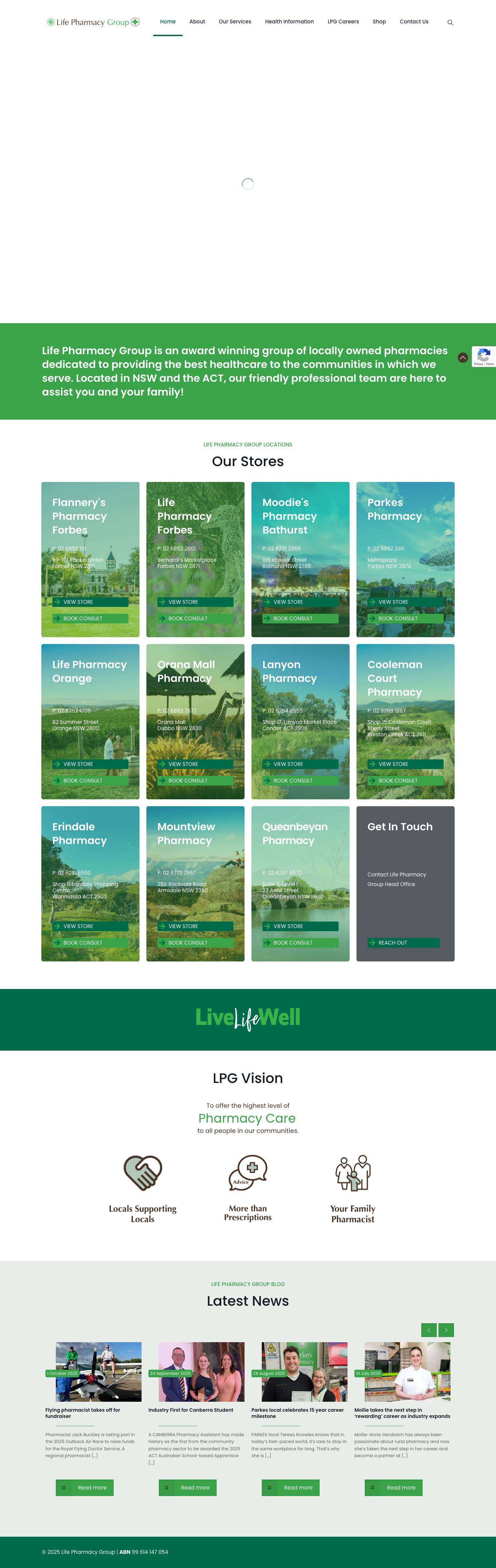 Life Pharmacy Group | Putting the Community back into Community Pharmacy - Full Screenshot