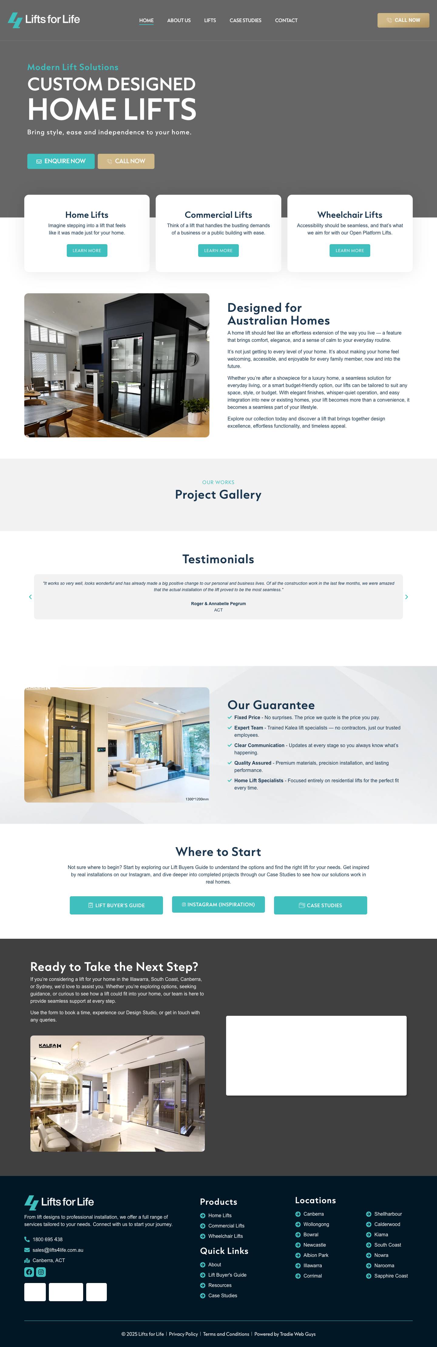 Quality Home Lifts | Lifts for Life Solutions - Full Screenshot