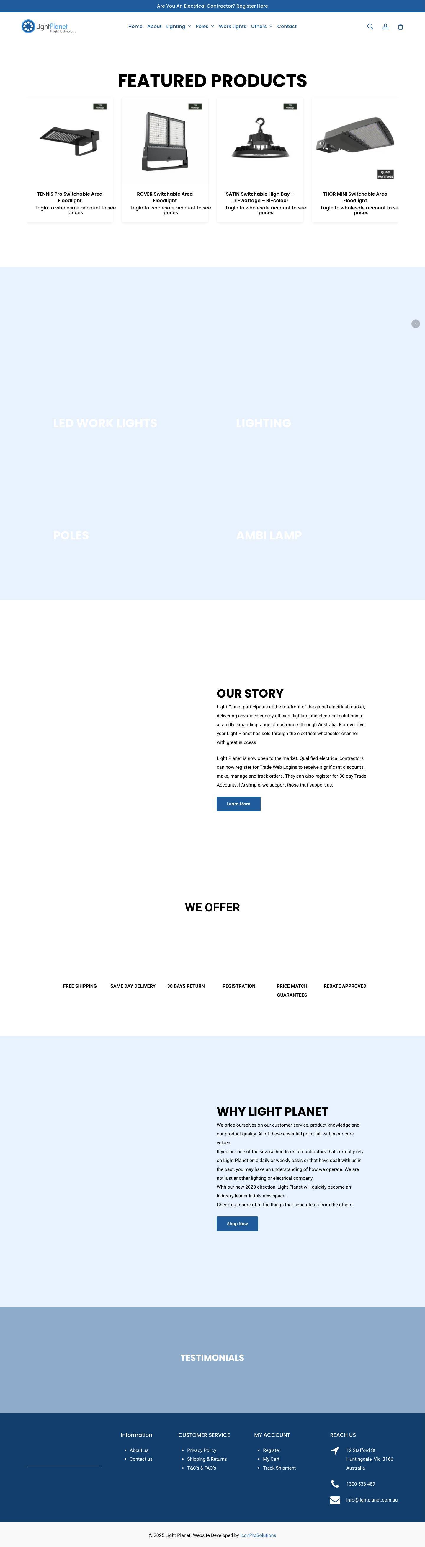 Light Planet - LED Lighting | LED Lights | 30 Day Trade Accounts - Full Screenshot