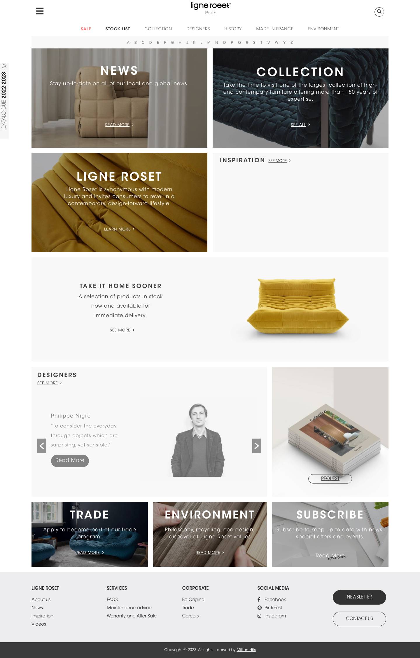 Ligne Roset - Contemporary Design Furniture - Official Site - Full Screenshot
