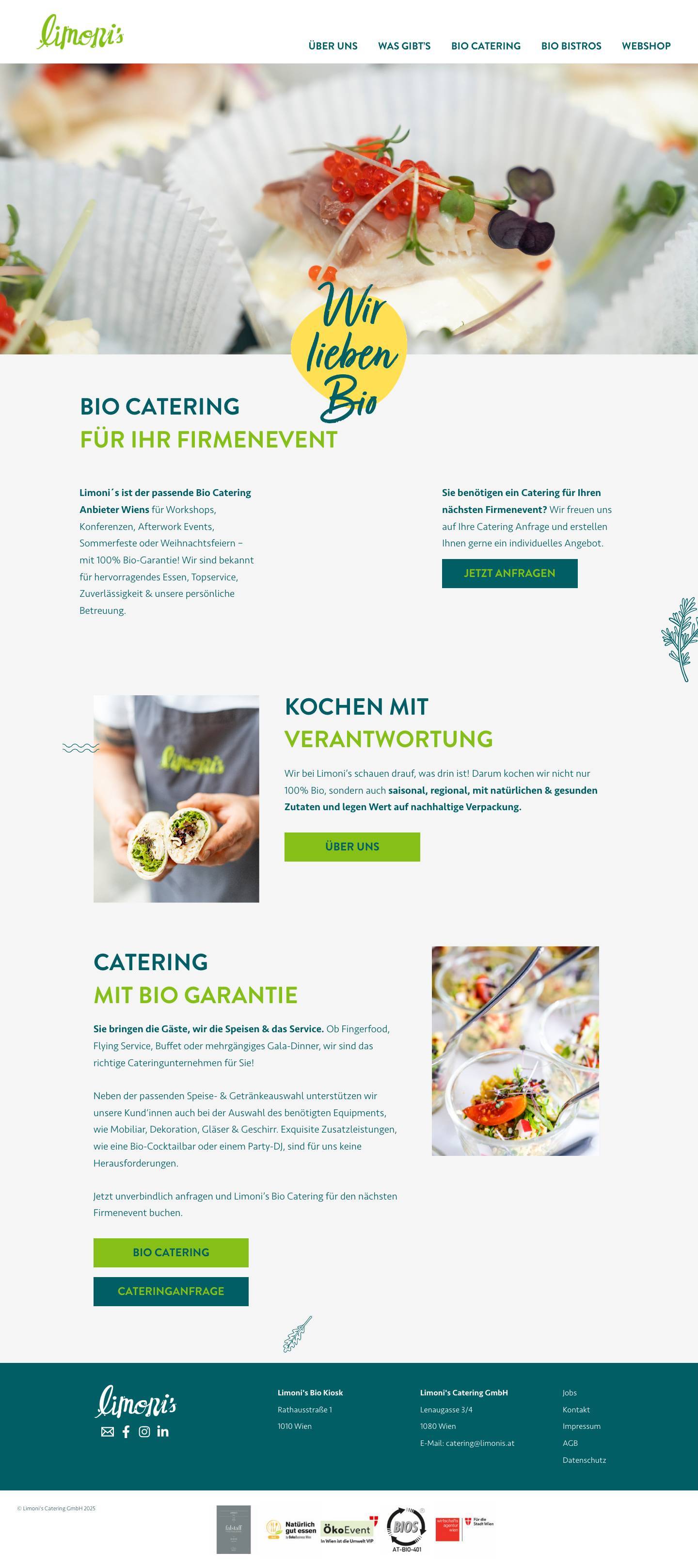 Wir lieben Bio! | Limoni’s Email - Full Screenshot