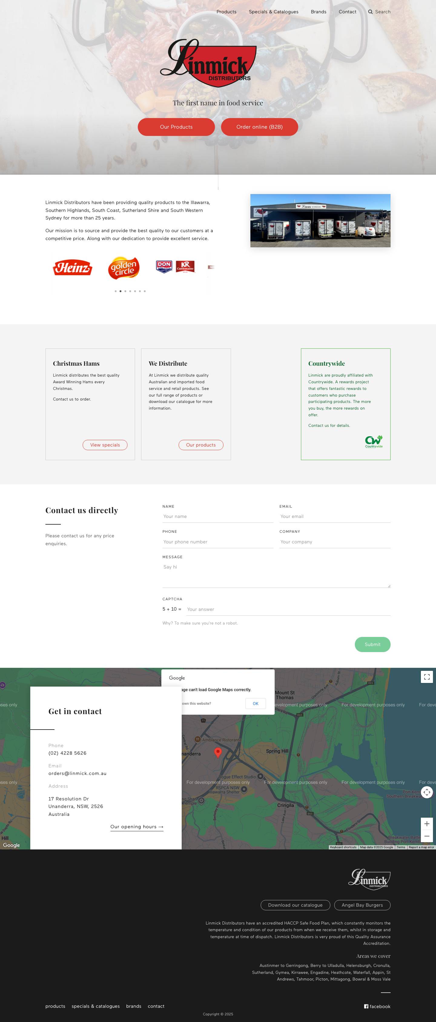 Linmick Distributors - Full Screenshot