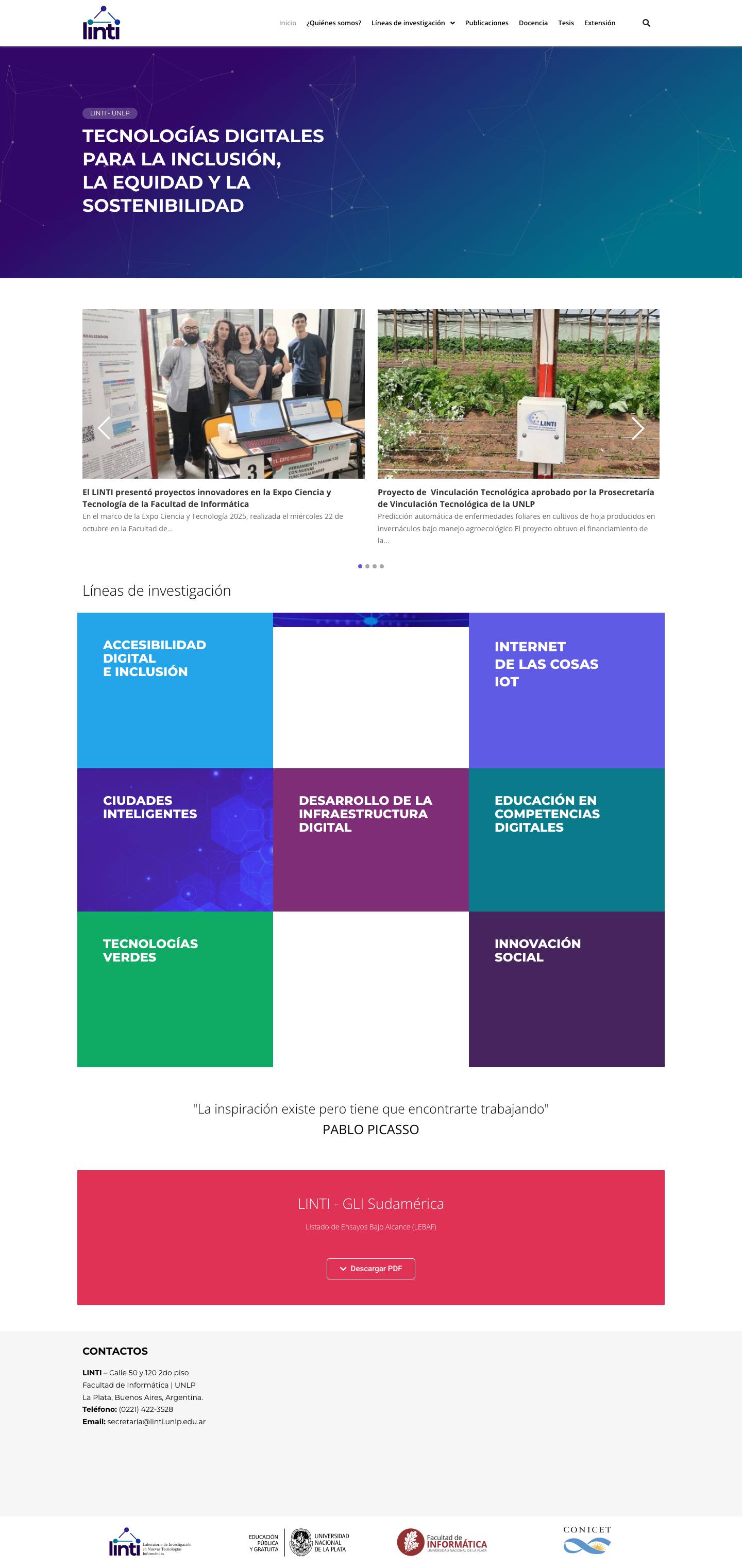 Home - LINTI - Full Screenshot