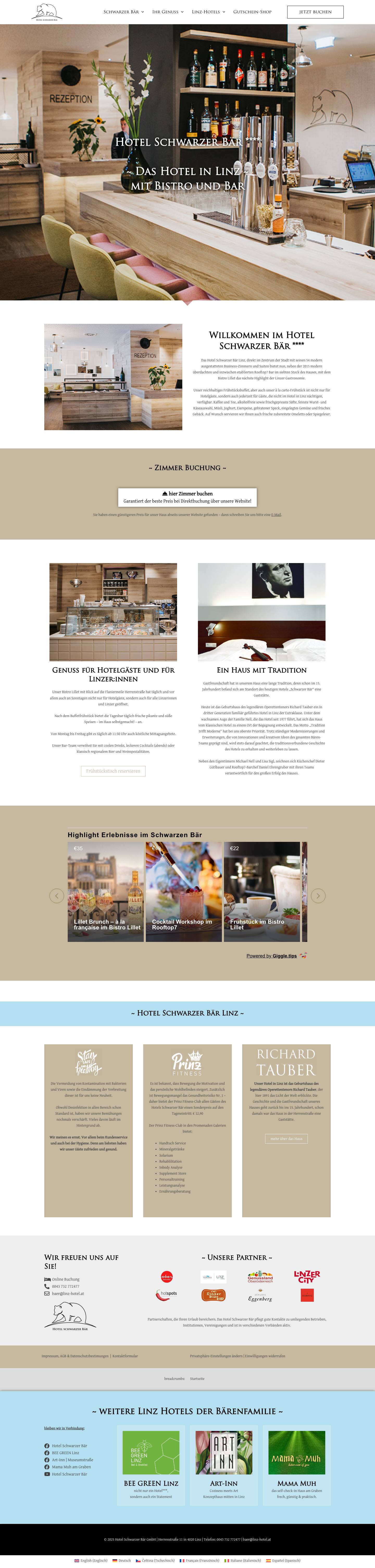 HOTEL Schwarzer Bär Linz mit Rooftop-7 & Genussbistro - Full Screenshot