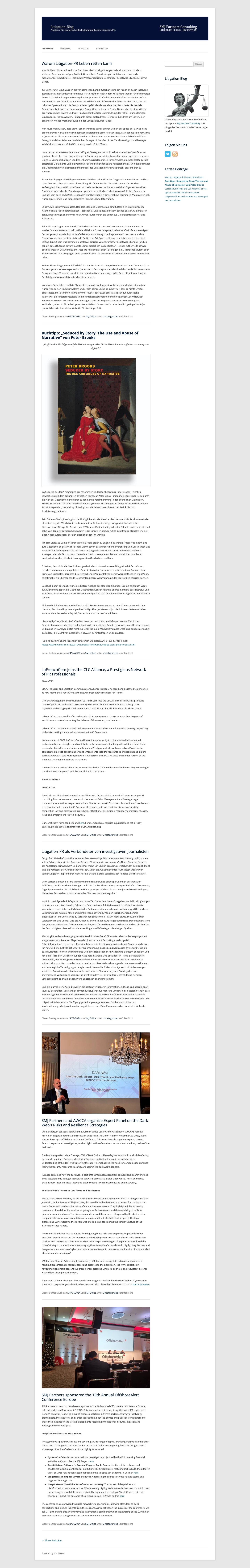 Litigation Blog - Plattform für strategische Rechtskommunikation. Litigation PR. - Full Screenshot