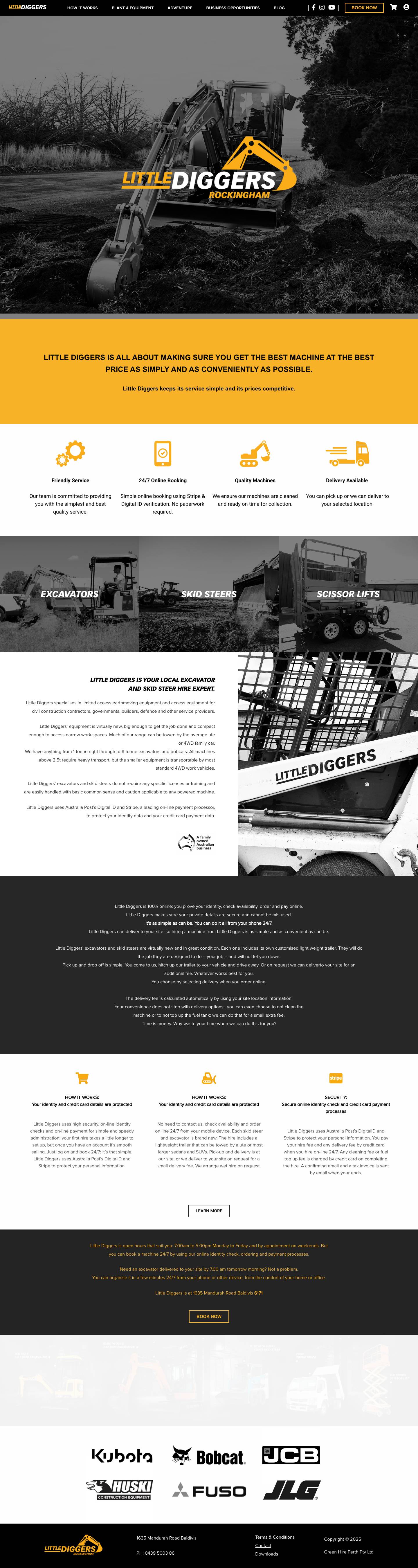 Little Diggers | Plant & Equipment Hire | Hire A Digger Online 24/7 - Full Screenshot