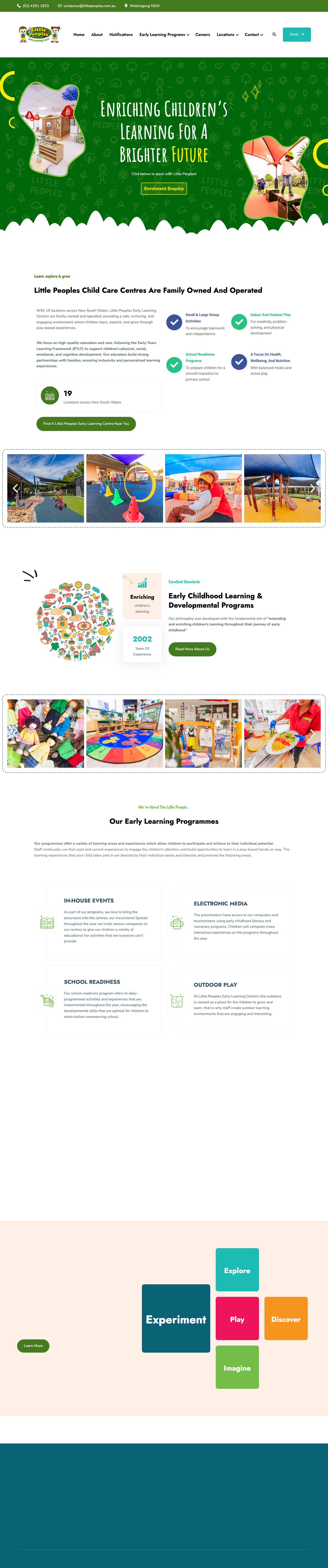 Home - Little Peoples Early Learning Centre - Full Screenshot