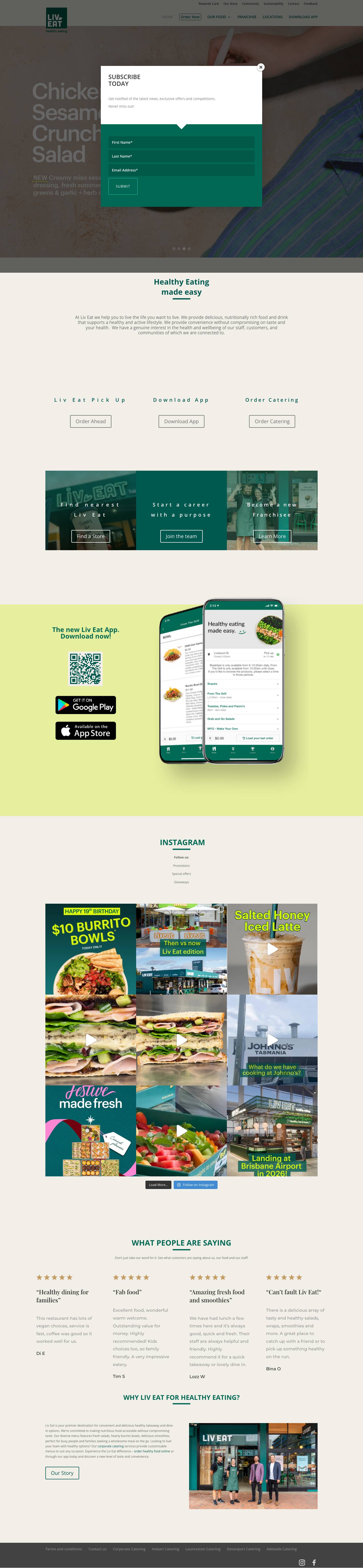 Liv Eat | Fresh & Healthy Meals for Every Lifestyle - Full Screenshot