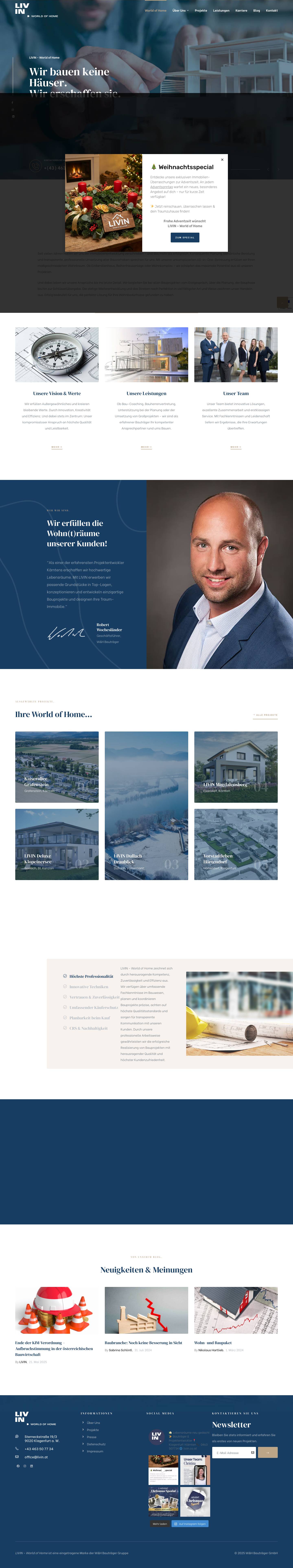 LIVIN - World of Home | Ihr Bauträger in Kärnten - Full Screenshot