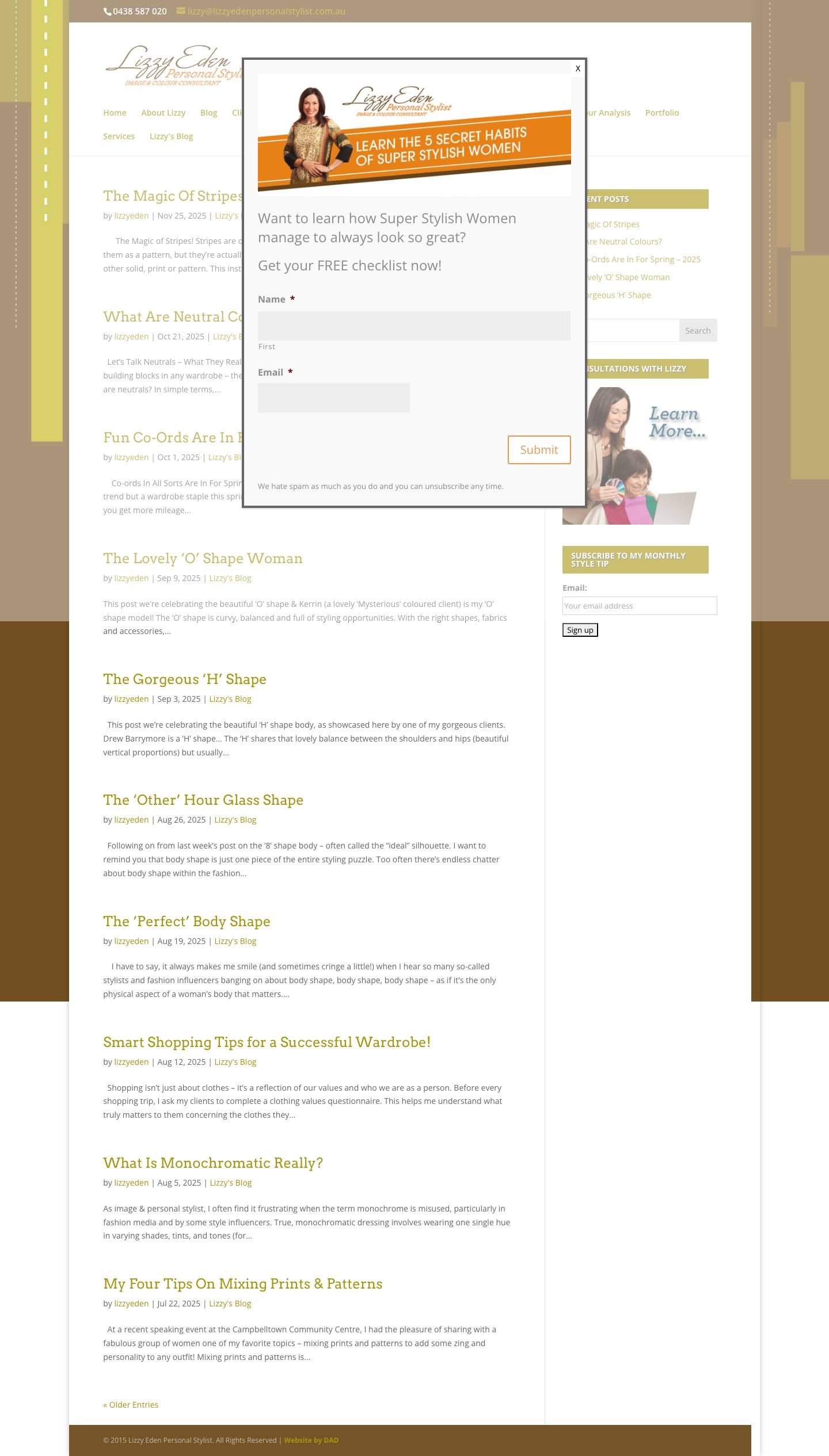 Lizzy Eden Personal Stylist - Image & Colour Consultant - Full Screenshot