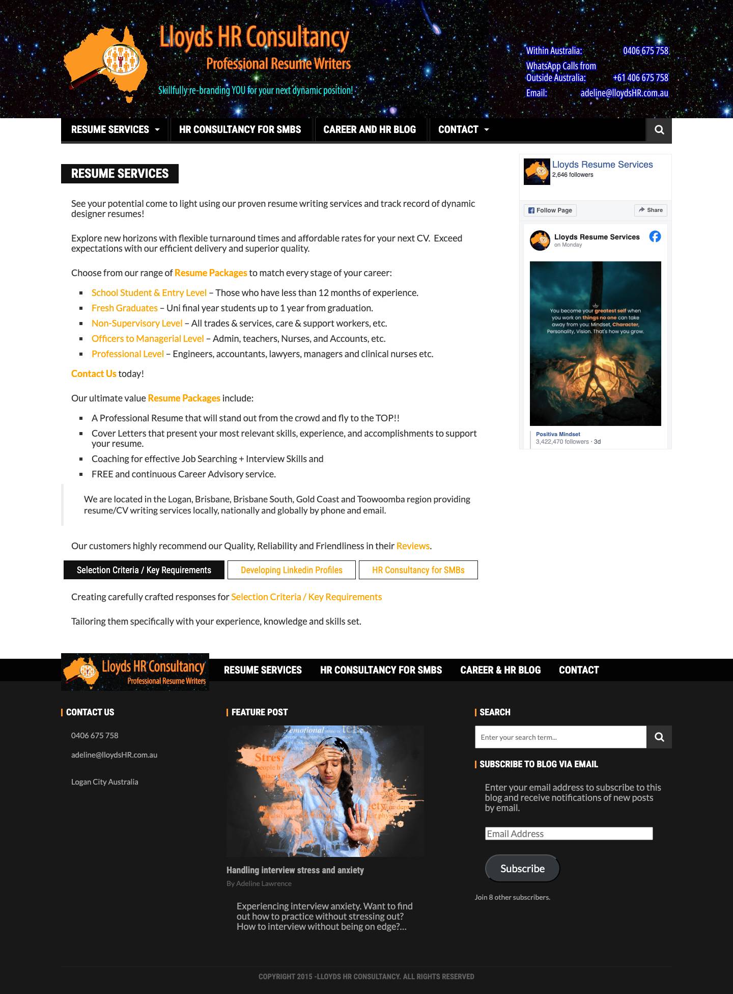 Professional Resume & CV Writing Services | Lloyds HR - Full Screenshot