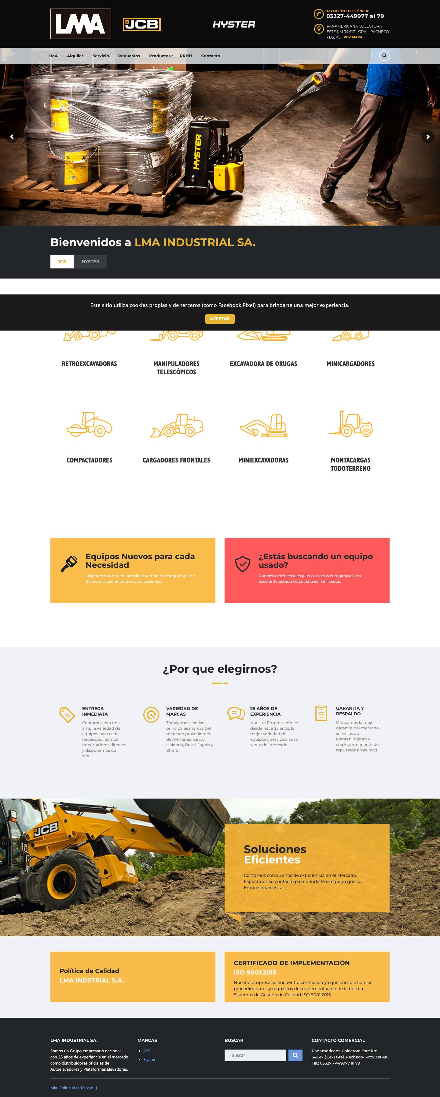 LMA Industrial – Autoelevadores y Maquinarias - Full Screenshot