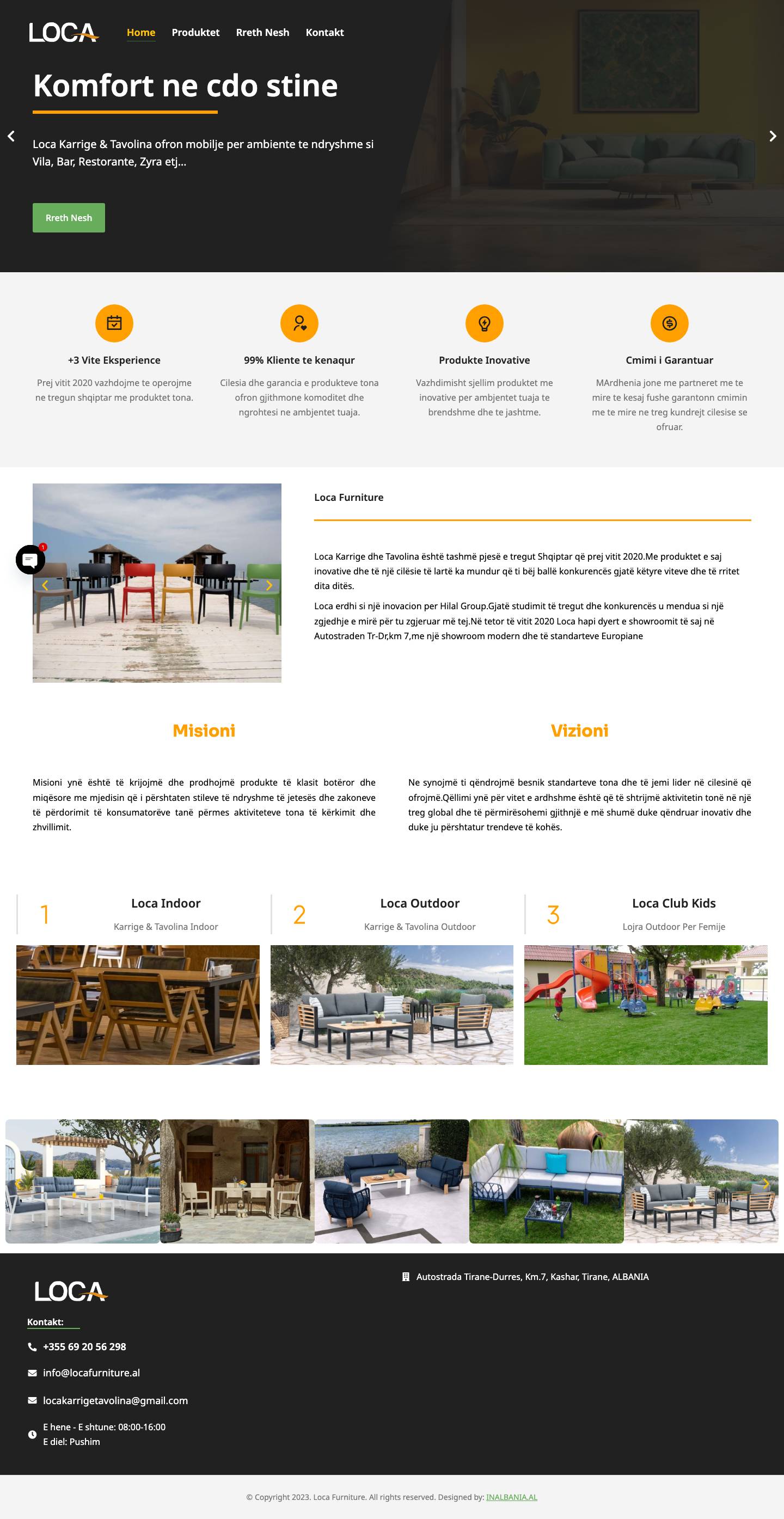 Loca Furniture - Tavolina & Karrige - Full Screenshot