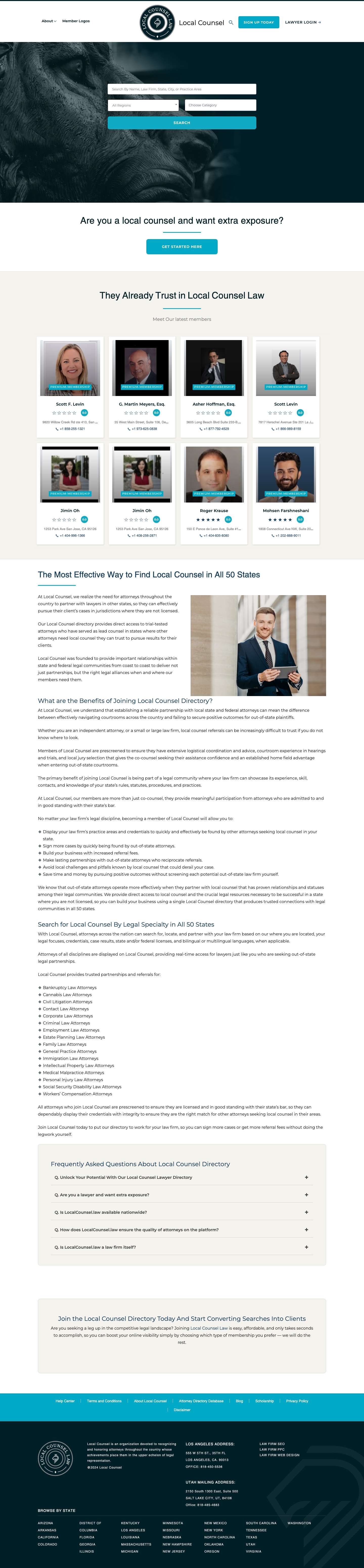 Find The Best Local Counsel By Legal Specialty - Co-Counsel - Full Screenshot