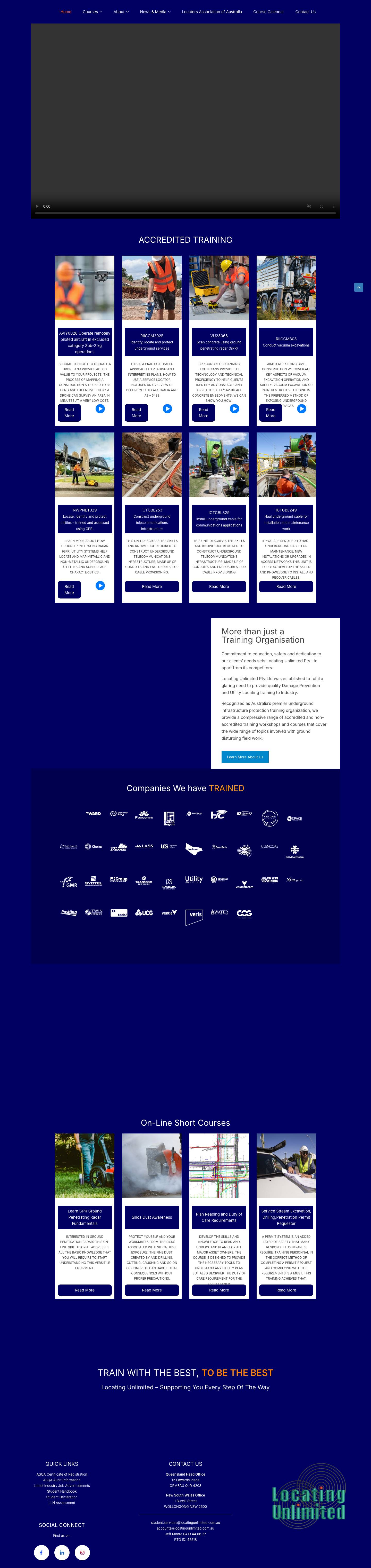 Damage Prevention Training Organization | Locating Unlimited - Full Screenshot