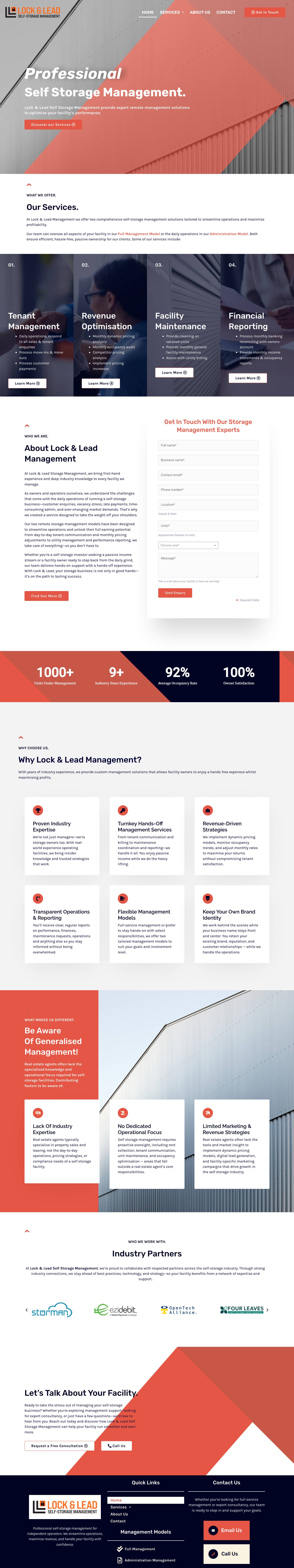 Self-Storage Operations Made Simple | Lock & Lead Management - Full Screenshot