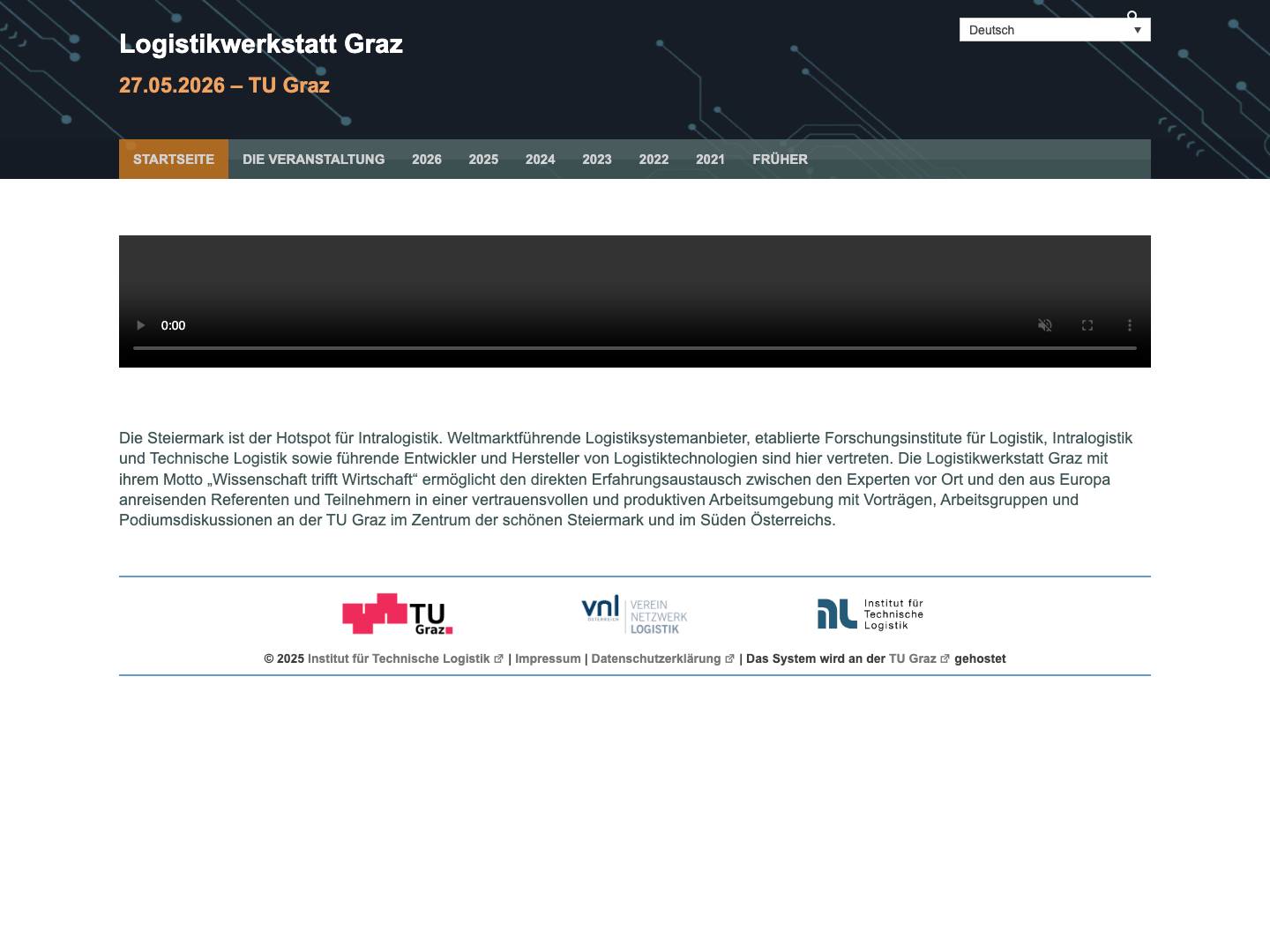 Startseite - Logistikwerkstatt Graz - Full Screenshot