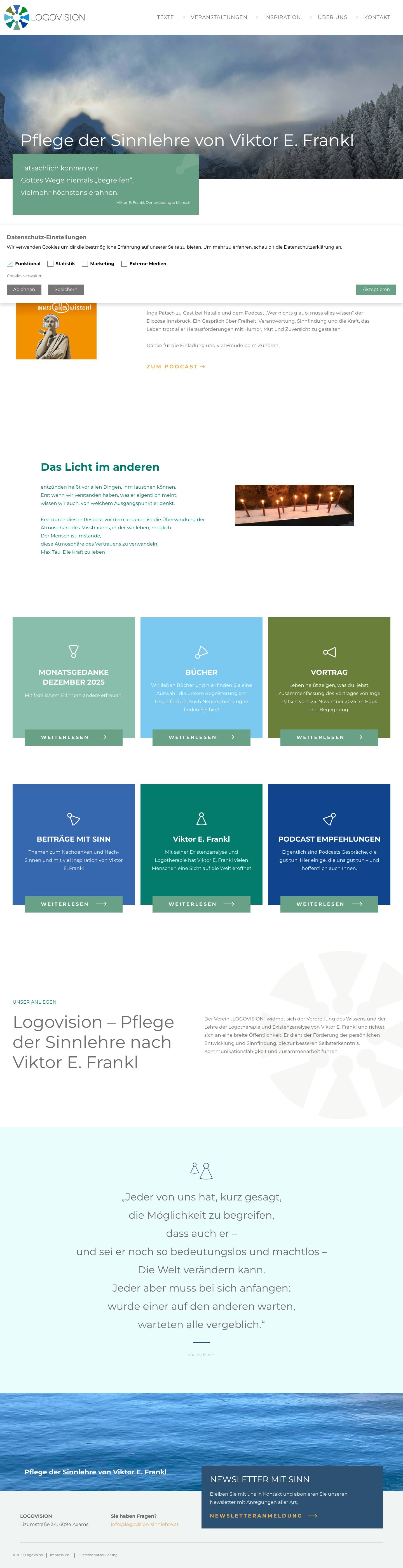 Pflege der Sinnlehre von Viktor E. Frankl - Logovision® - Pflege der Sinnlehre nach V.E. Frankl - Full Screenshot