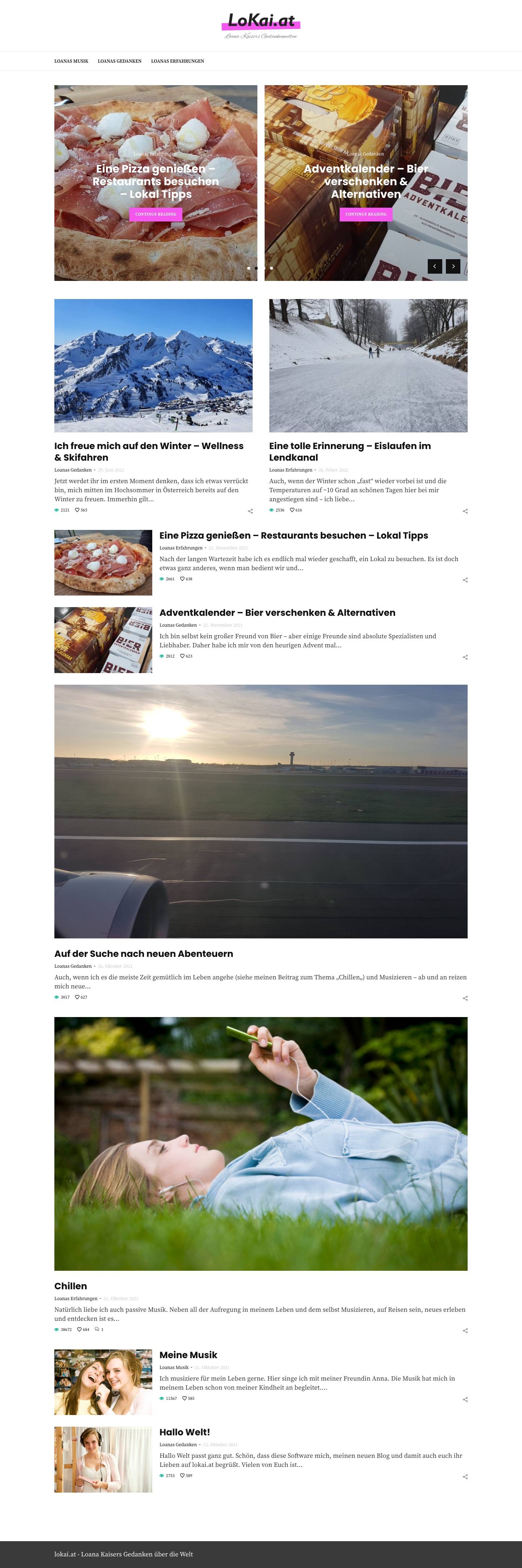 lokai.at – Eine weitere WordPress-Website - Full Screenshot