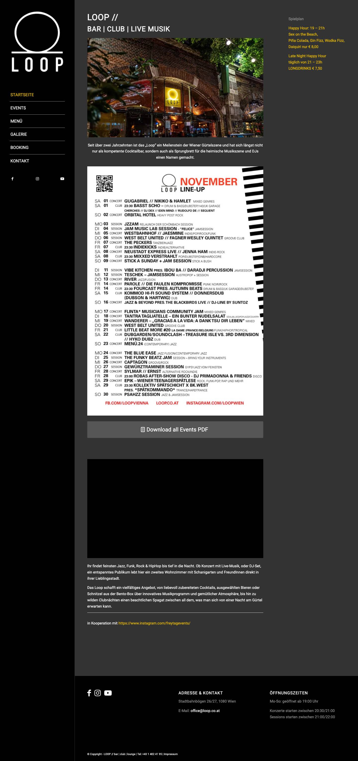 LOOP // bar | club | live musikZurückWeiterNach oben scrollen - Full Screenshot